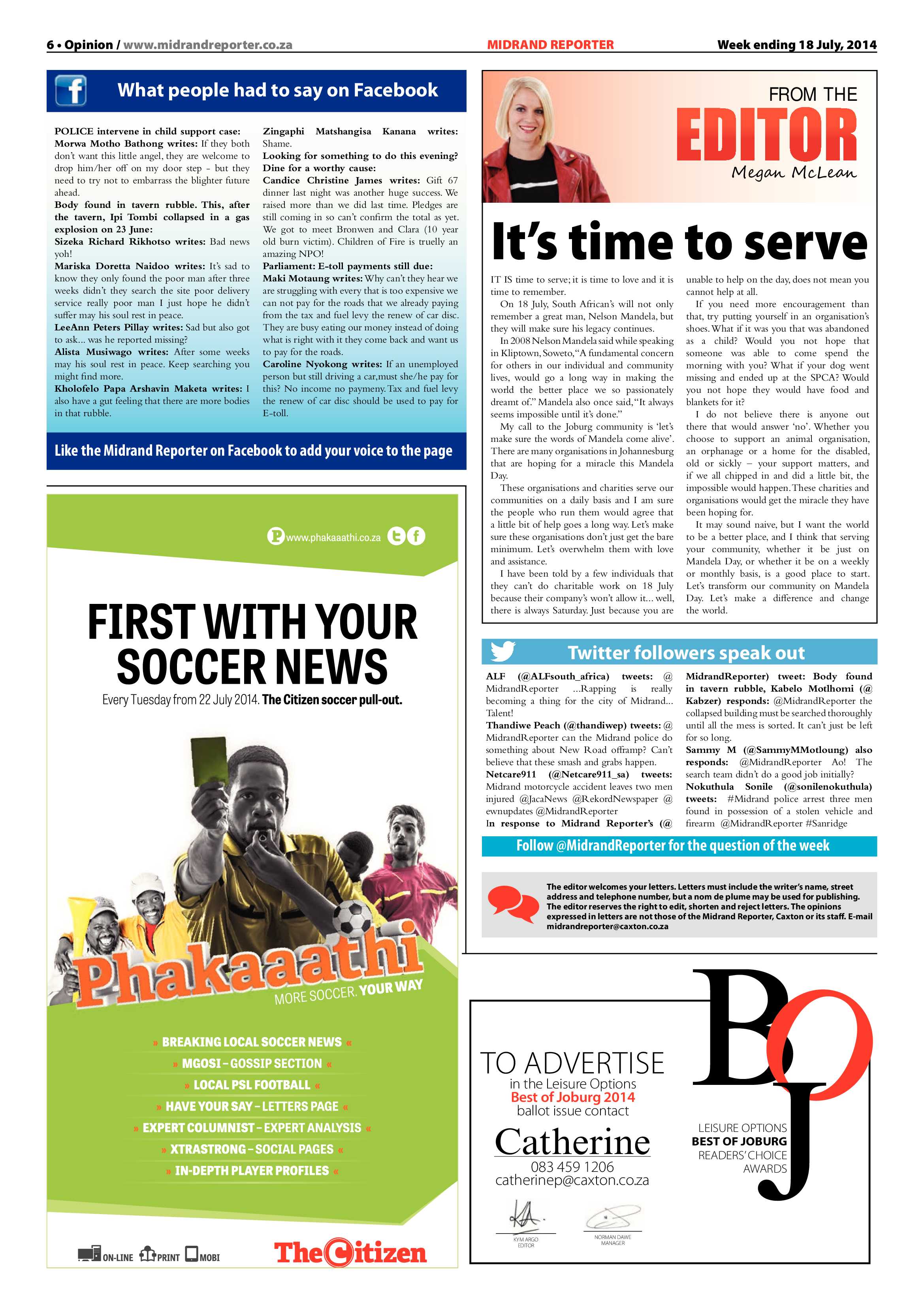 Midrand Reporter 18 July 2014 page 6