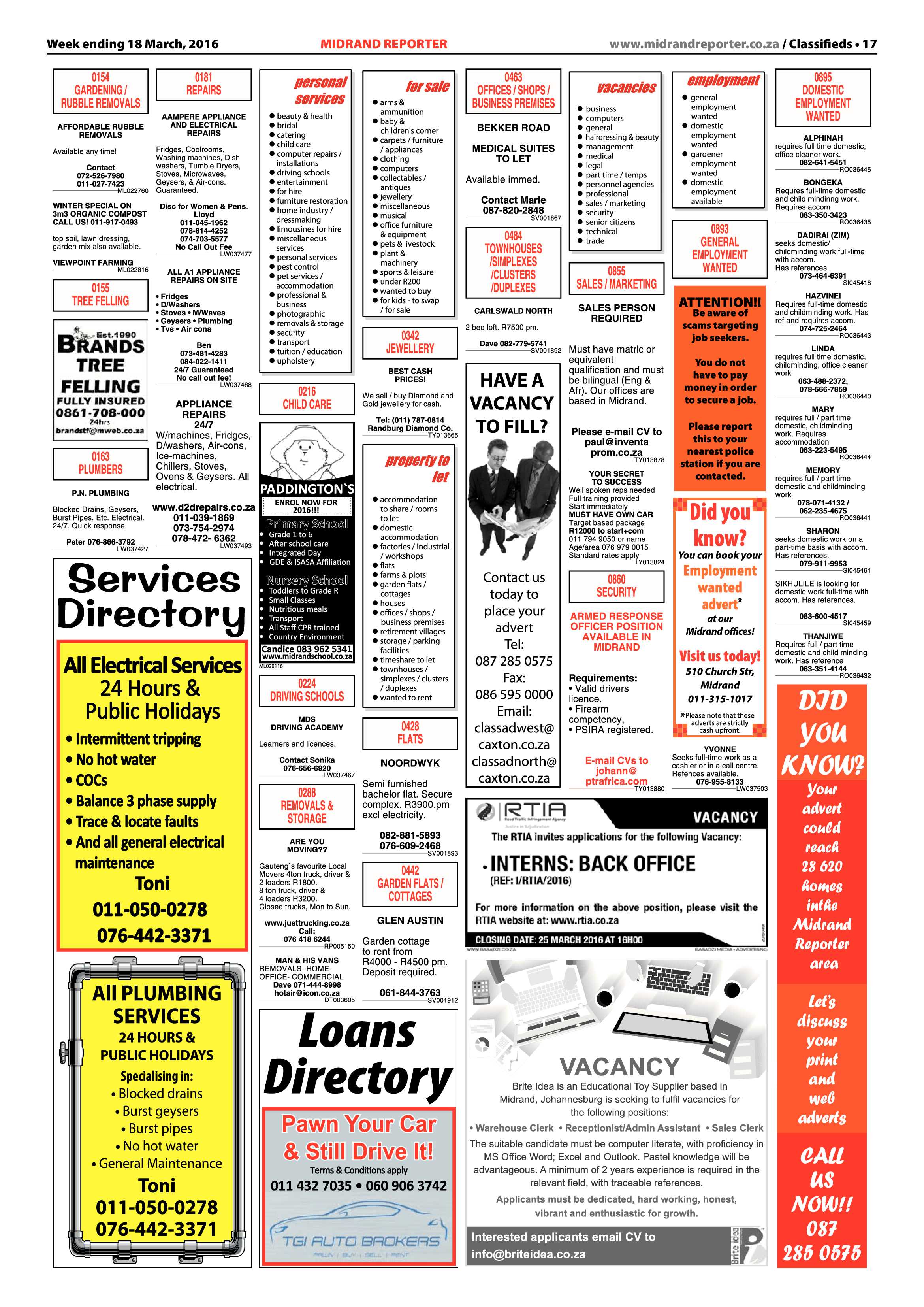 Midrand Reporter 18 March 2016 page 17