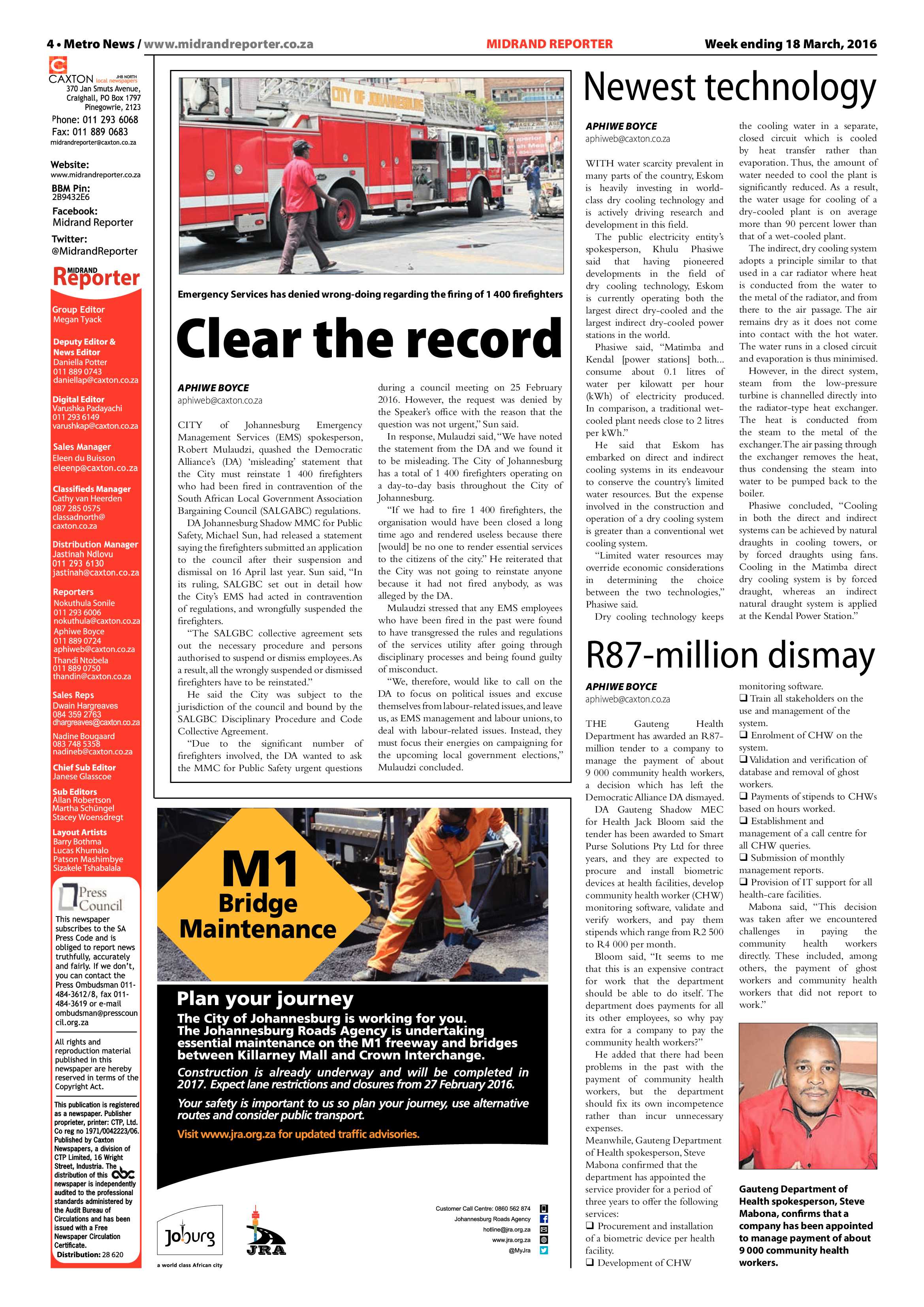 Midrand Reporter 18 March 2016 page 4