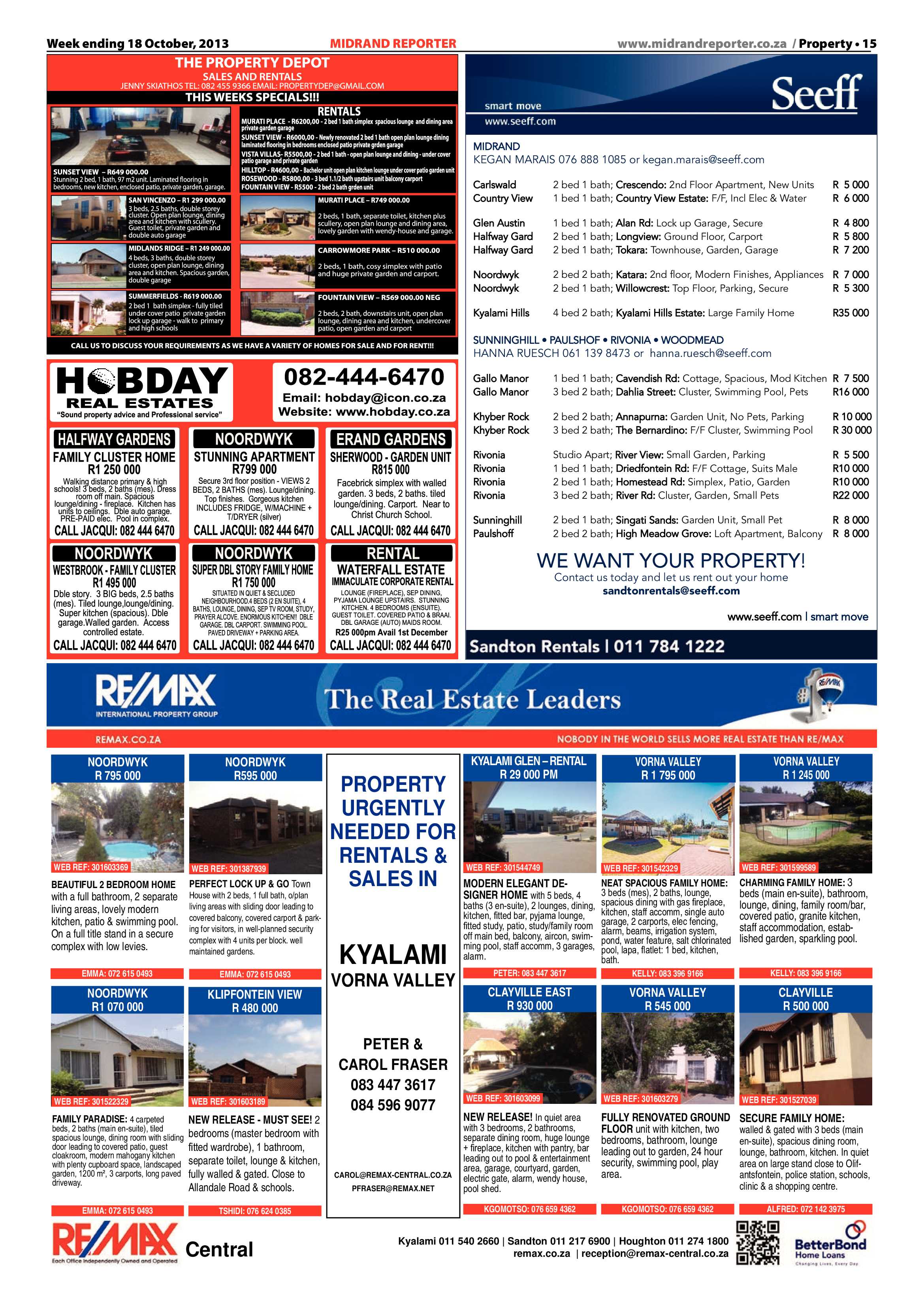 Midrand Reporter 18 October 2013 page 15