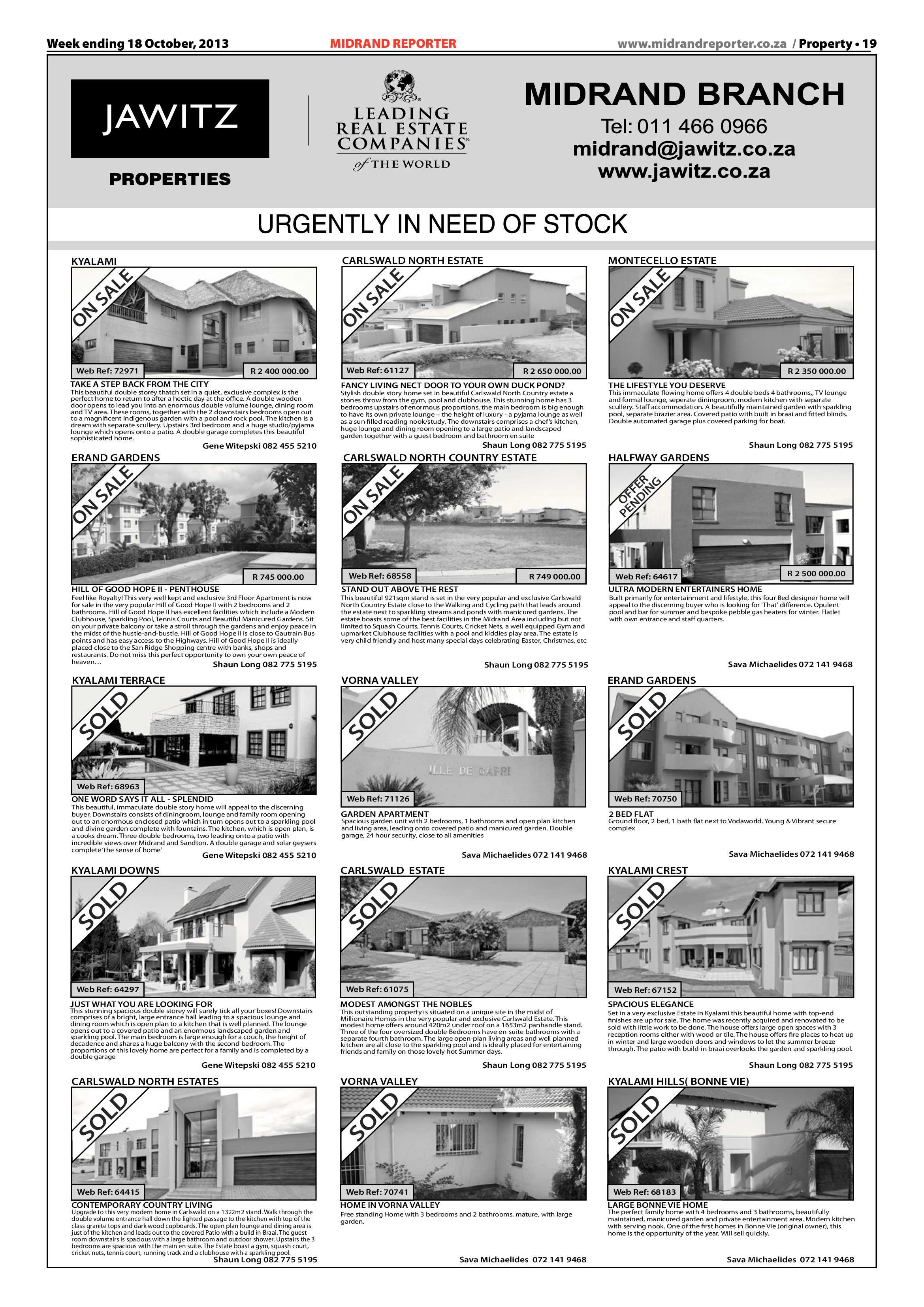 Midrand Reporter 18 October 2013 page 19