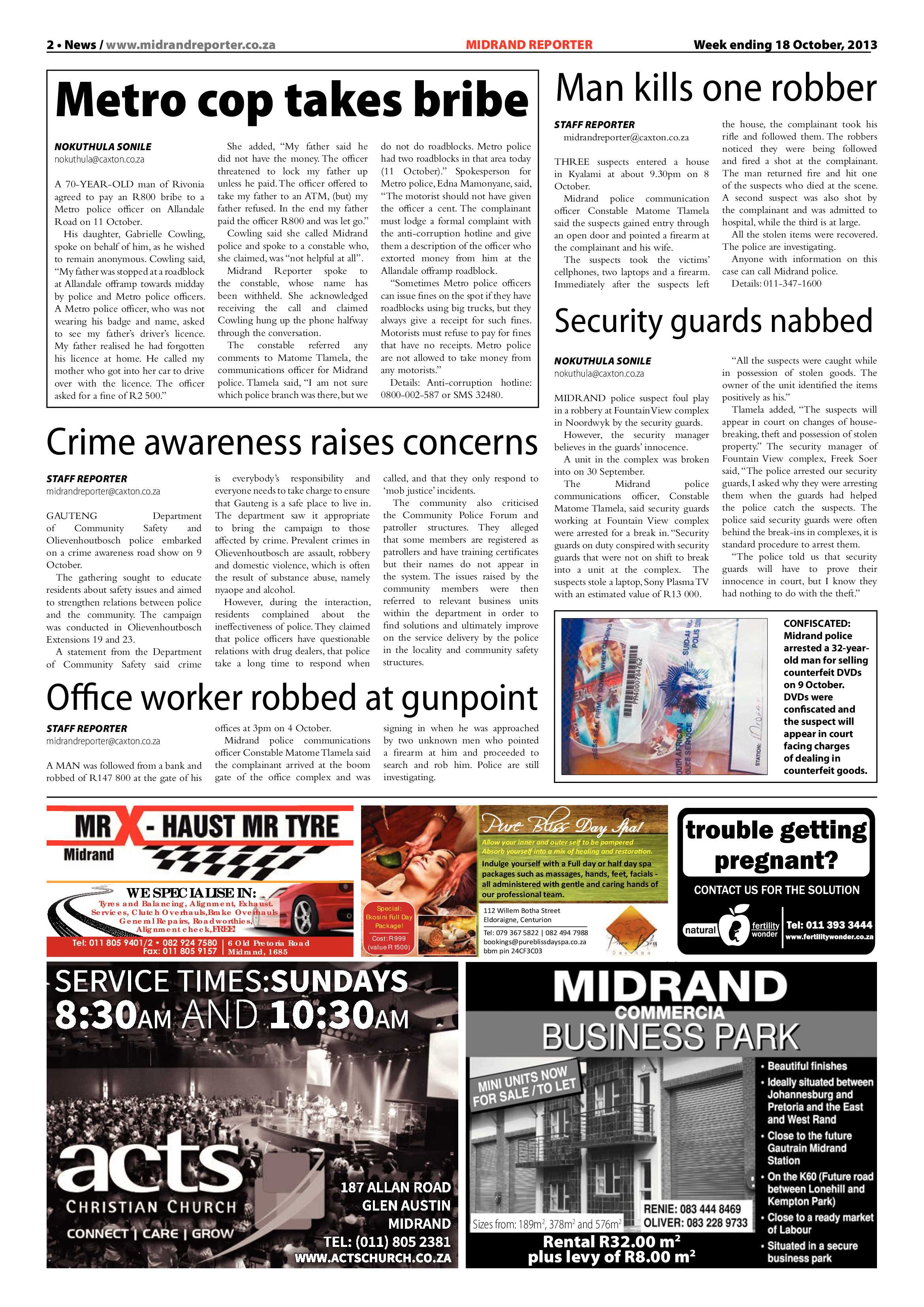 Midrand Reporter 18 October 2013 page 2