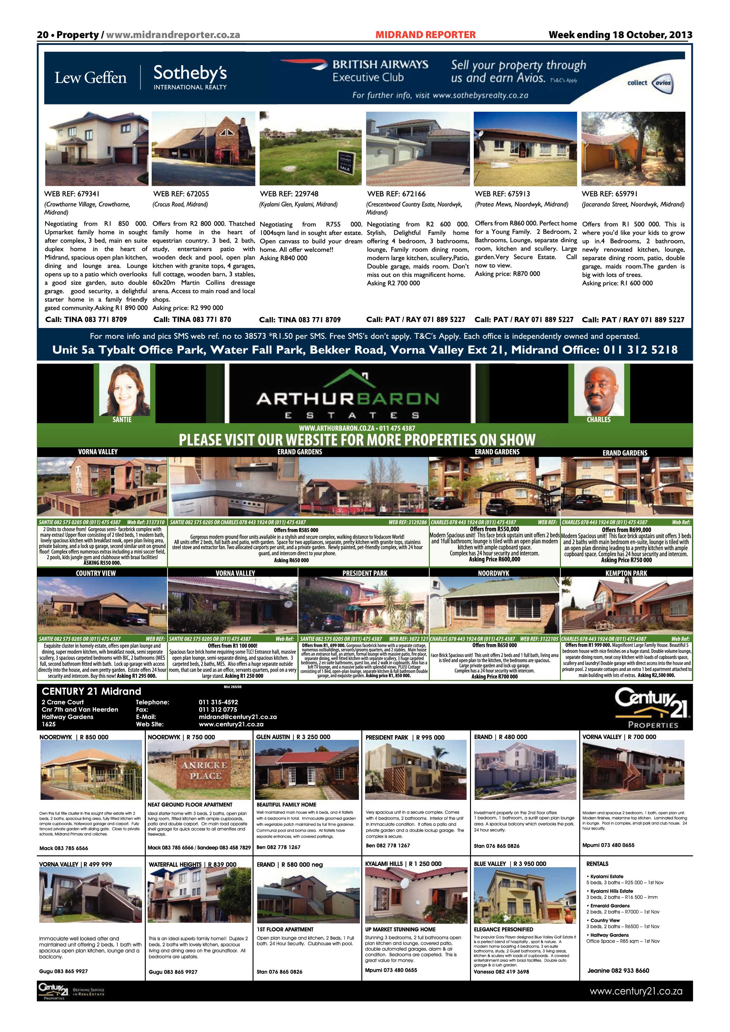 Midrand Reporter 18 October 2013 page 20