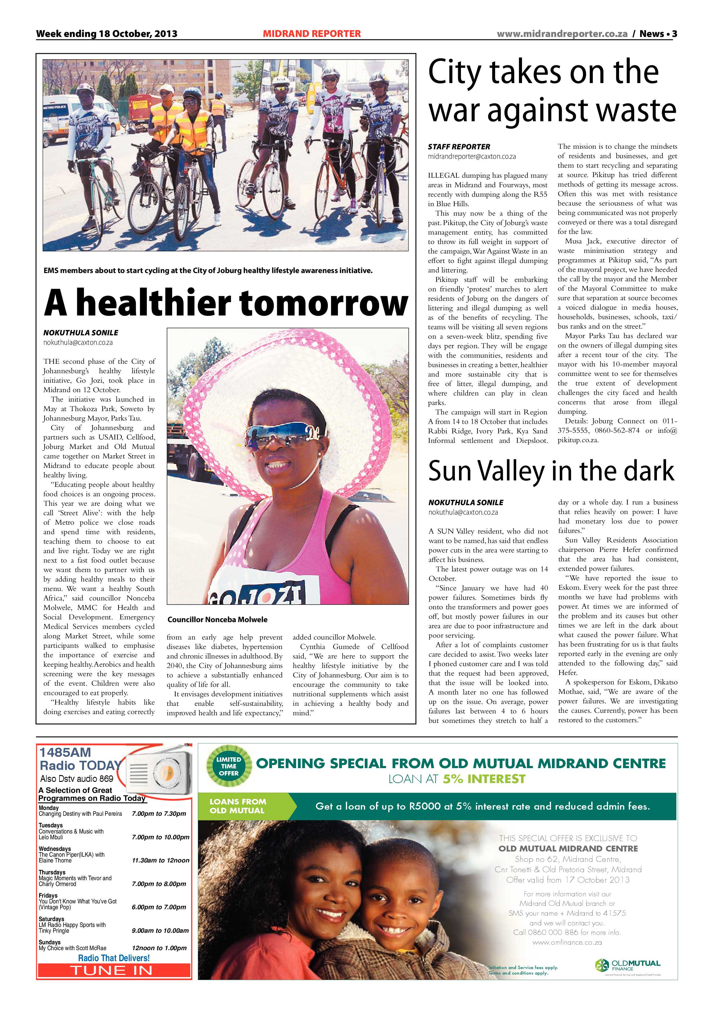 Midrand Reporter 18 October 2013 page 3