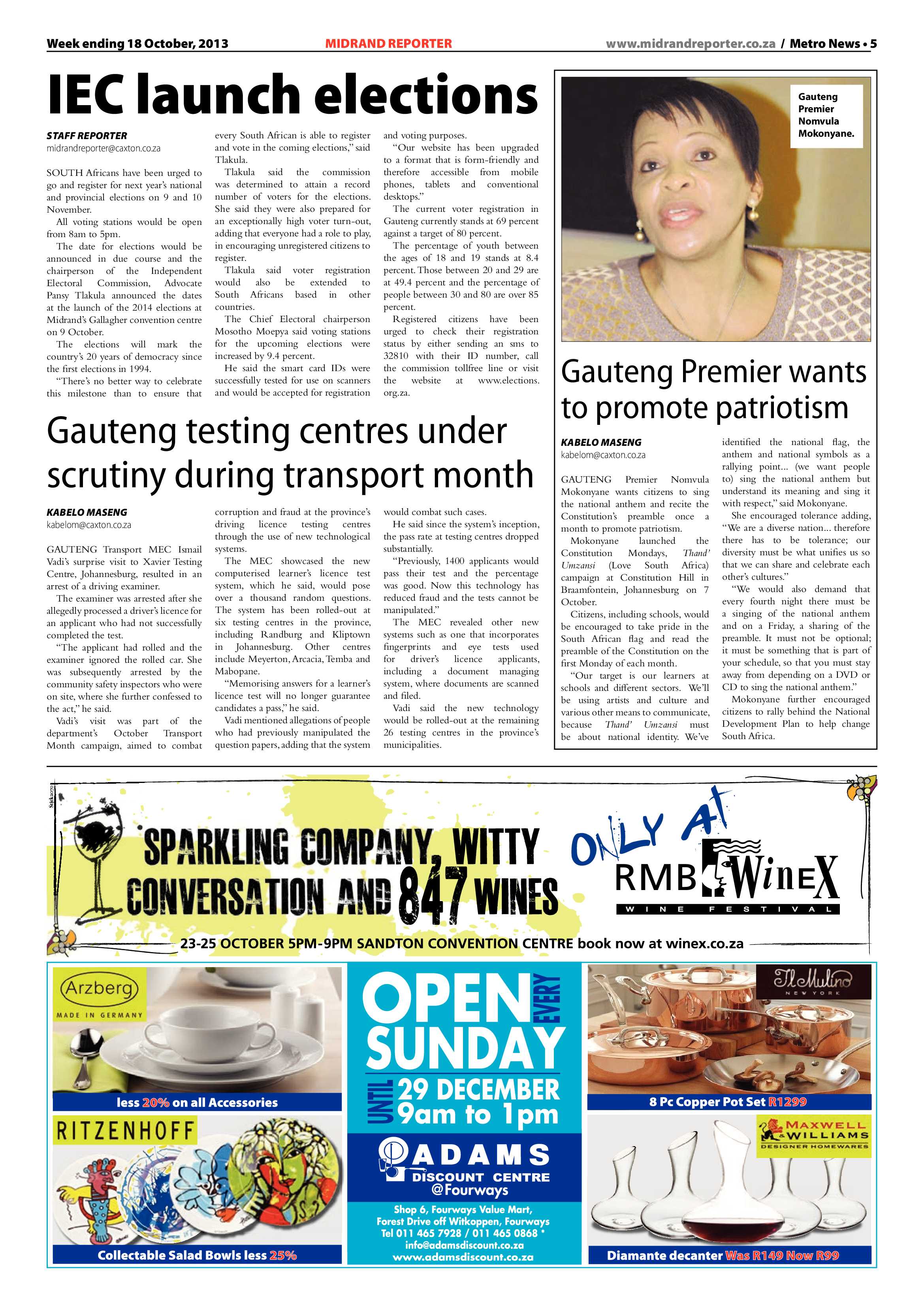 Midrand Reporter 18 October 2013 page 5