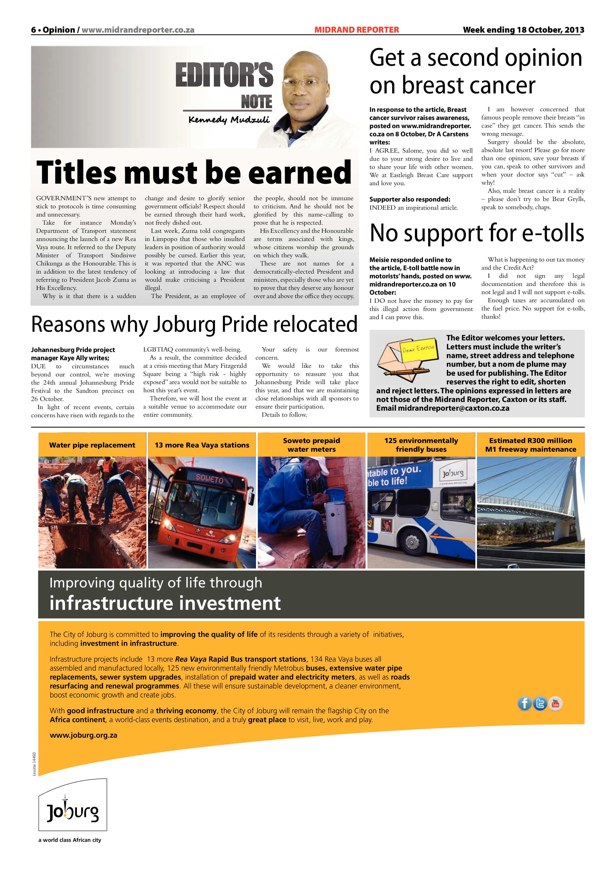 Midrand Reporter 18 October 2013 page 6