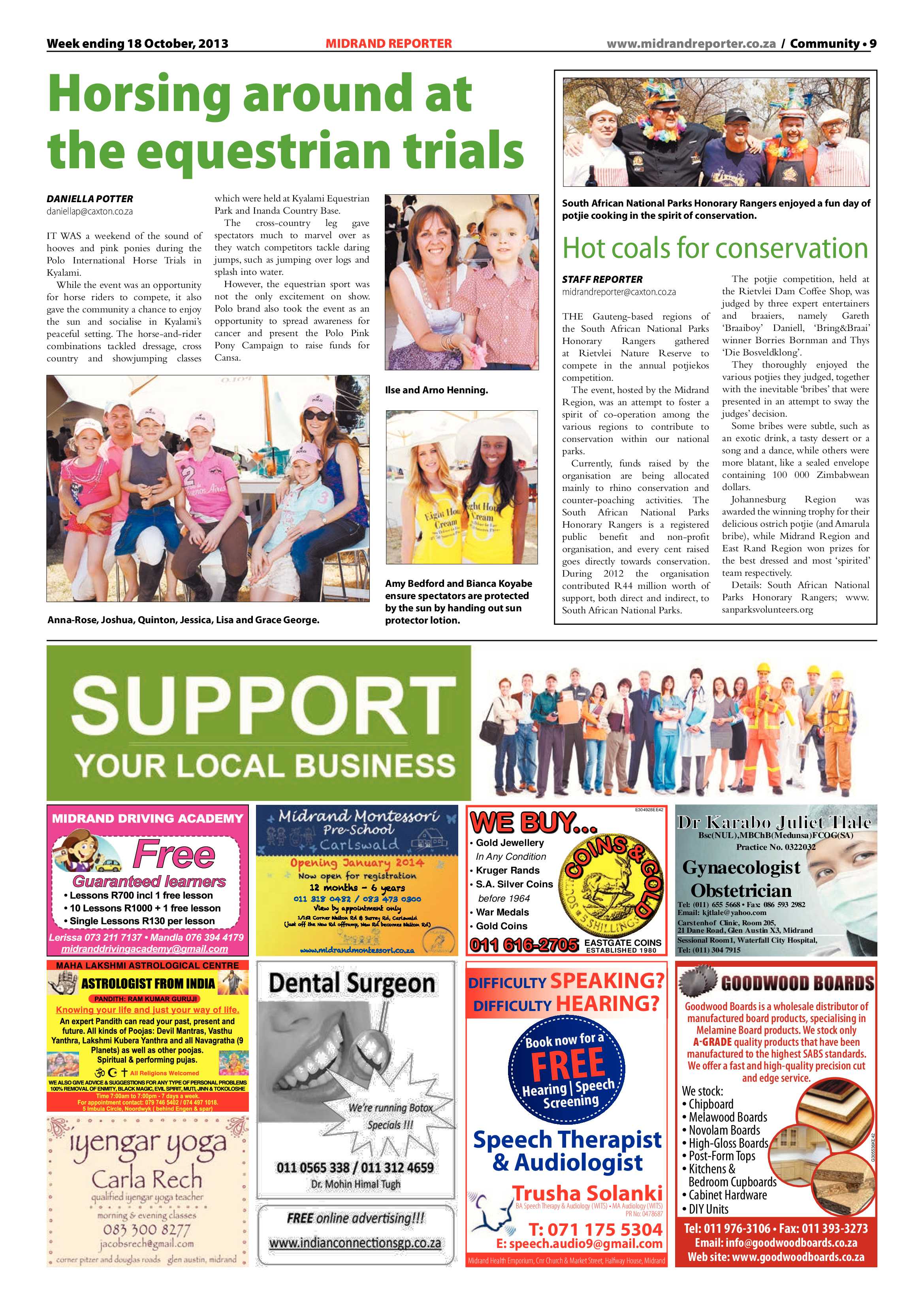 Midrand Reporter 18 October 2013 page 9