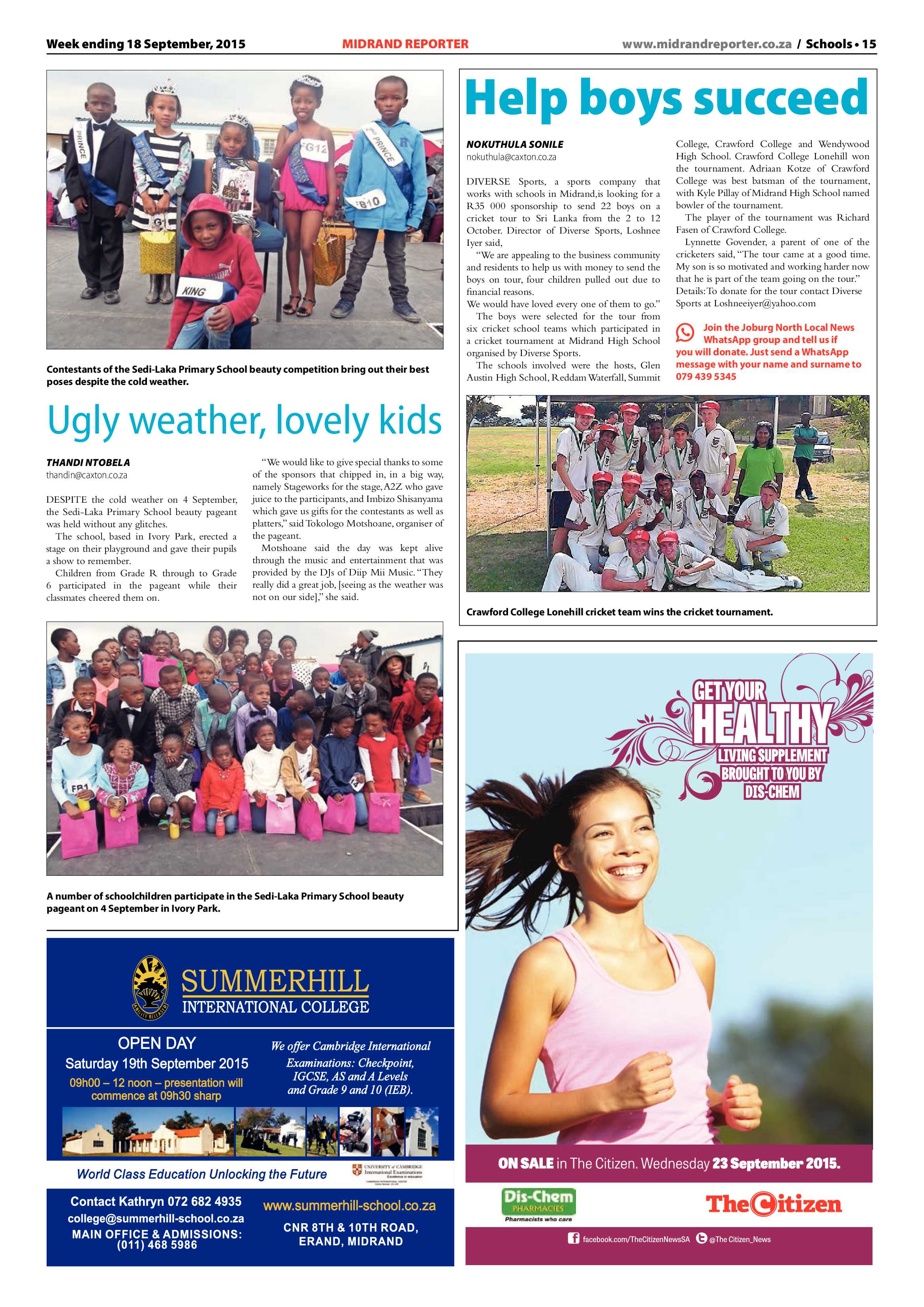 Midrand Reporter 18 September 2015 page 15