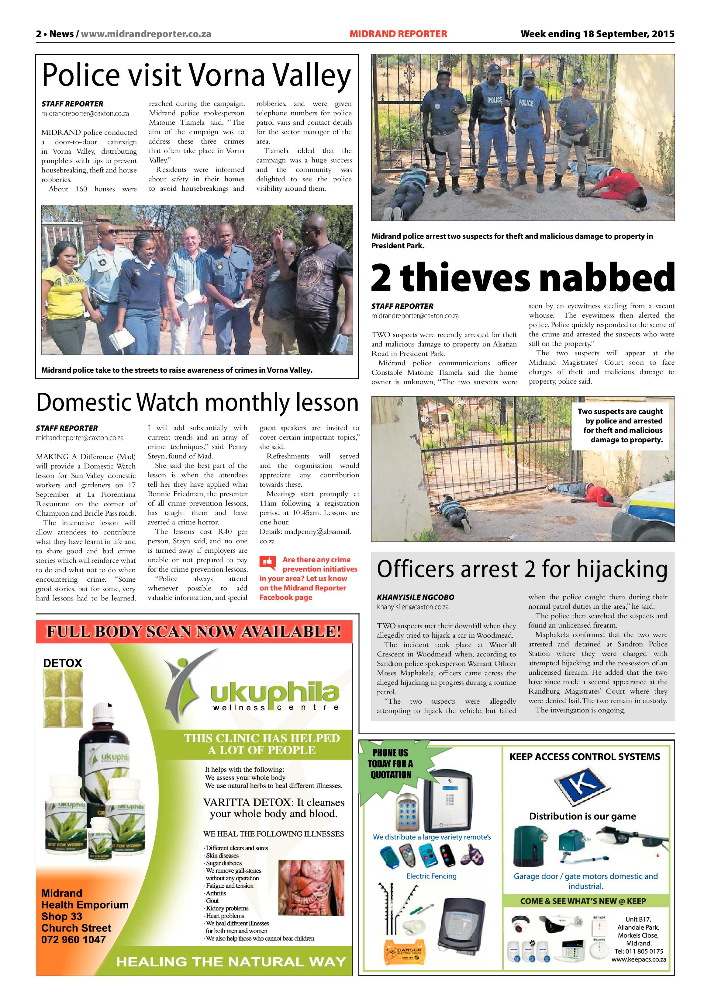 Midrand Reporter 18 September 2015 page 2