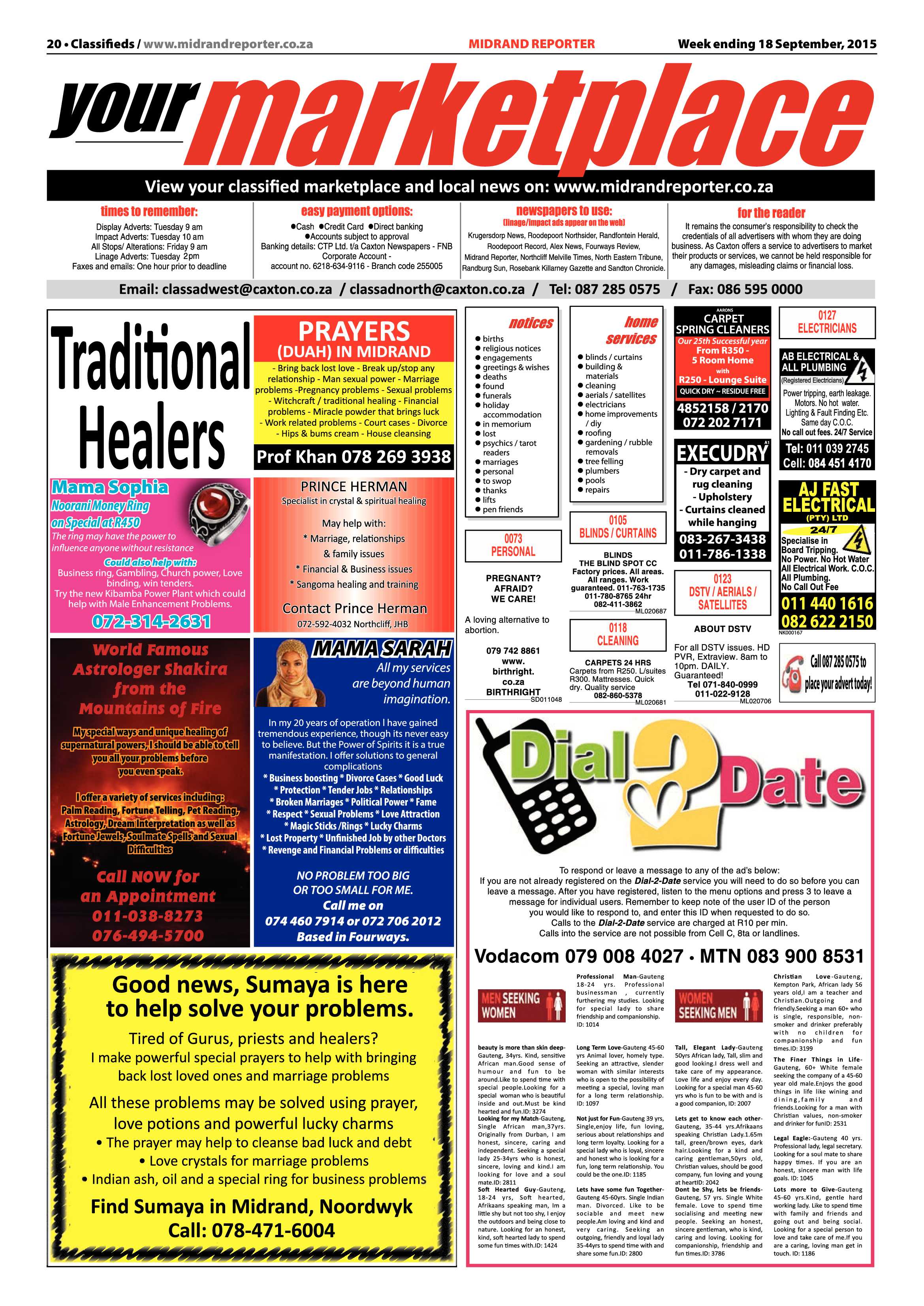 Midrand Reporter 18 September 2015 page 20