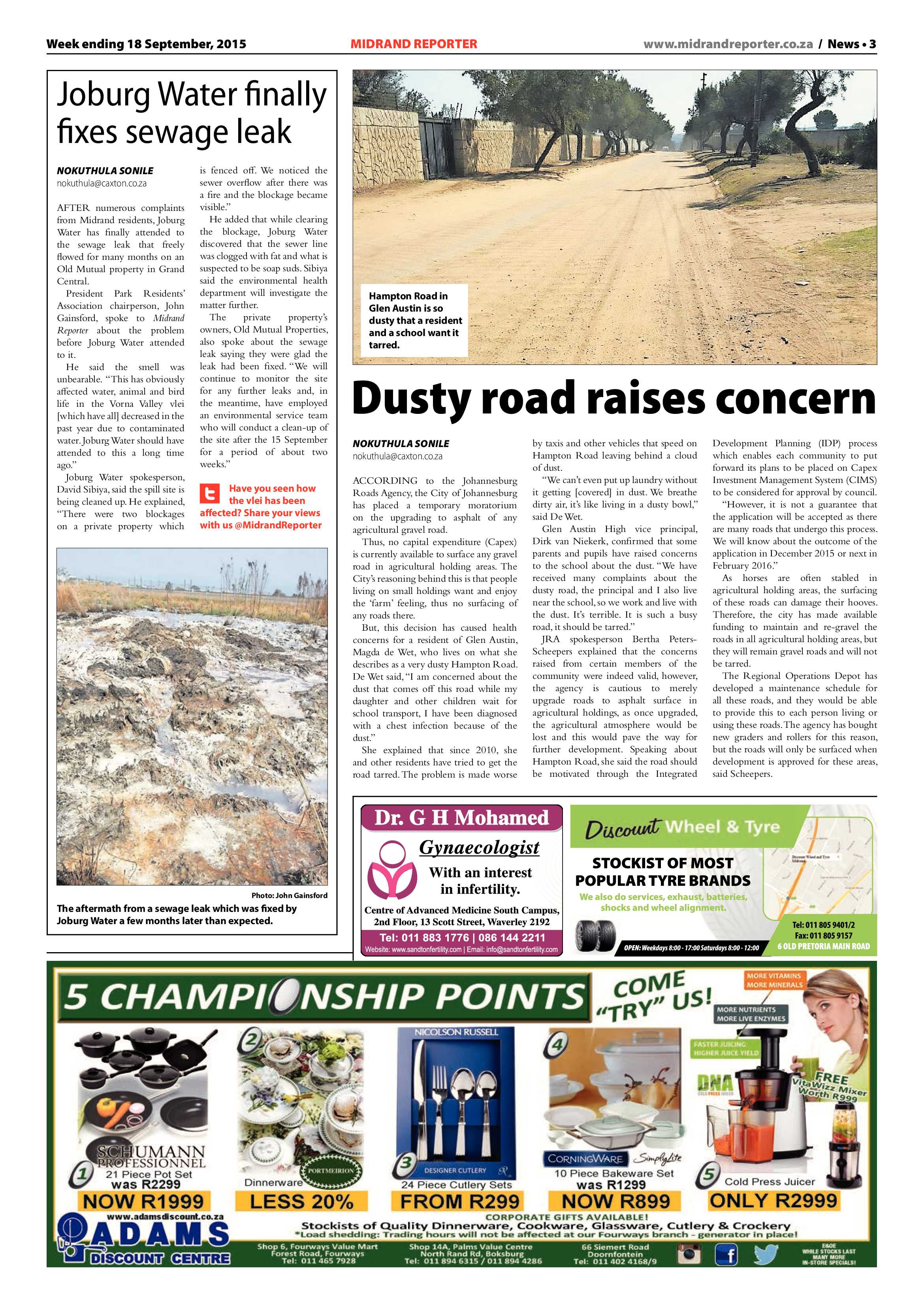 Midrand Reporter 18 September 2015 page 3