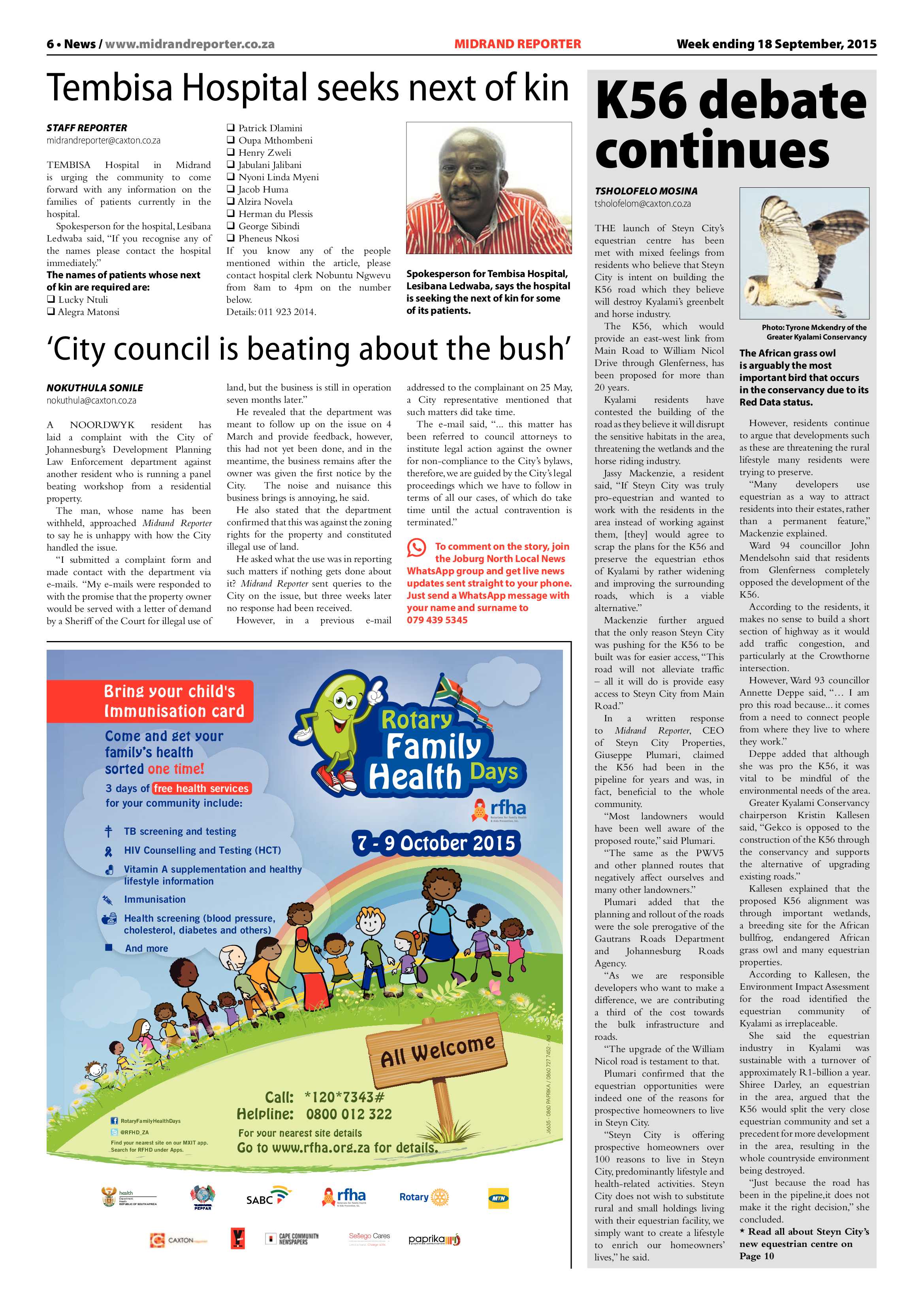 Midrand Reporter 18 September 2015 page 6