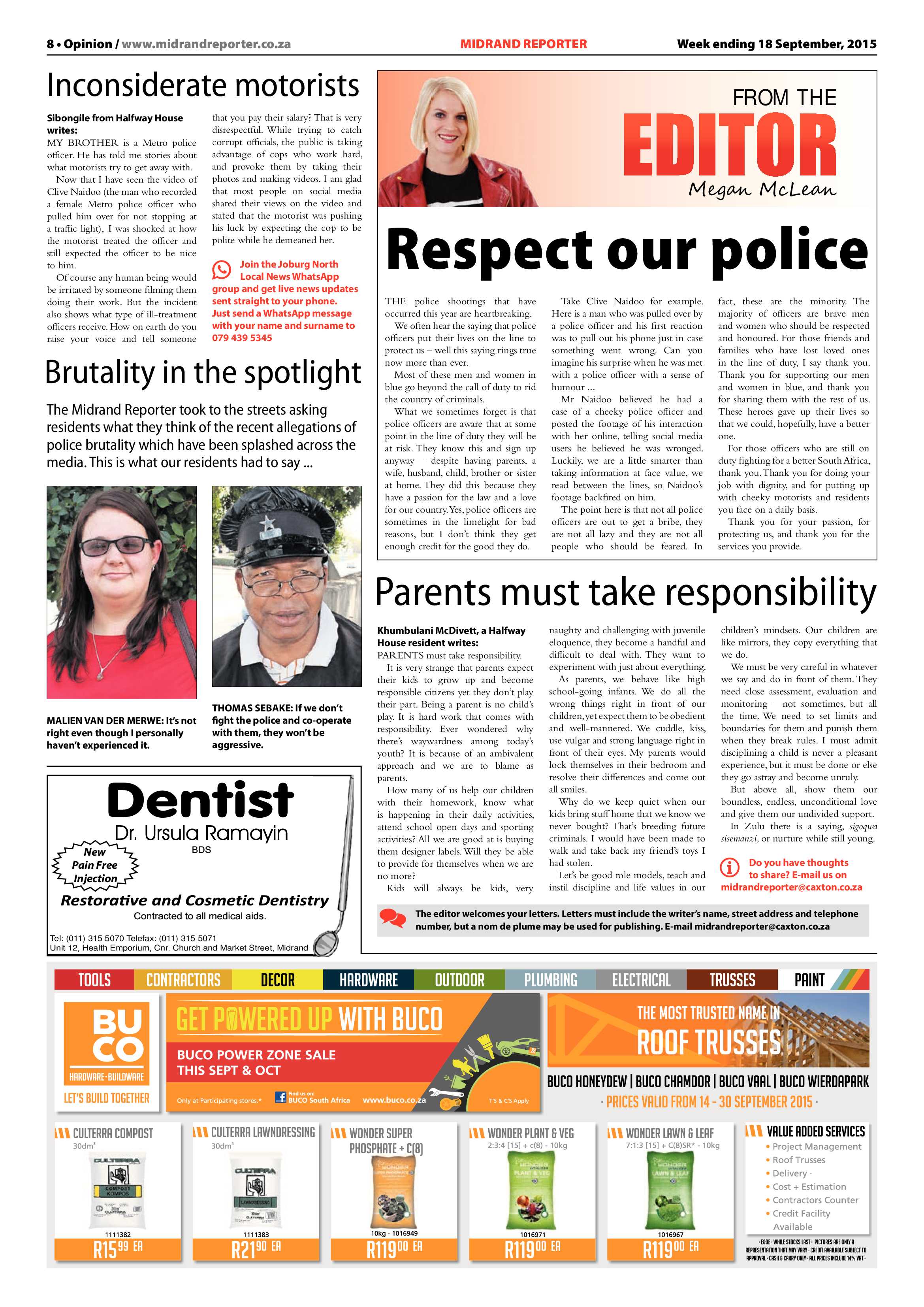Midrand Reporter 18 September 2015 page 8