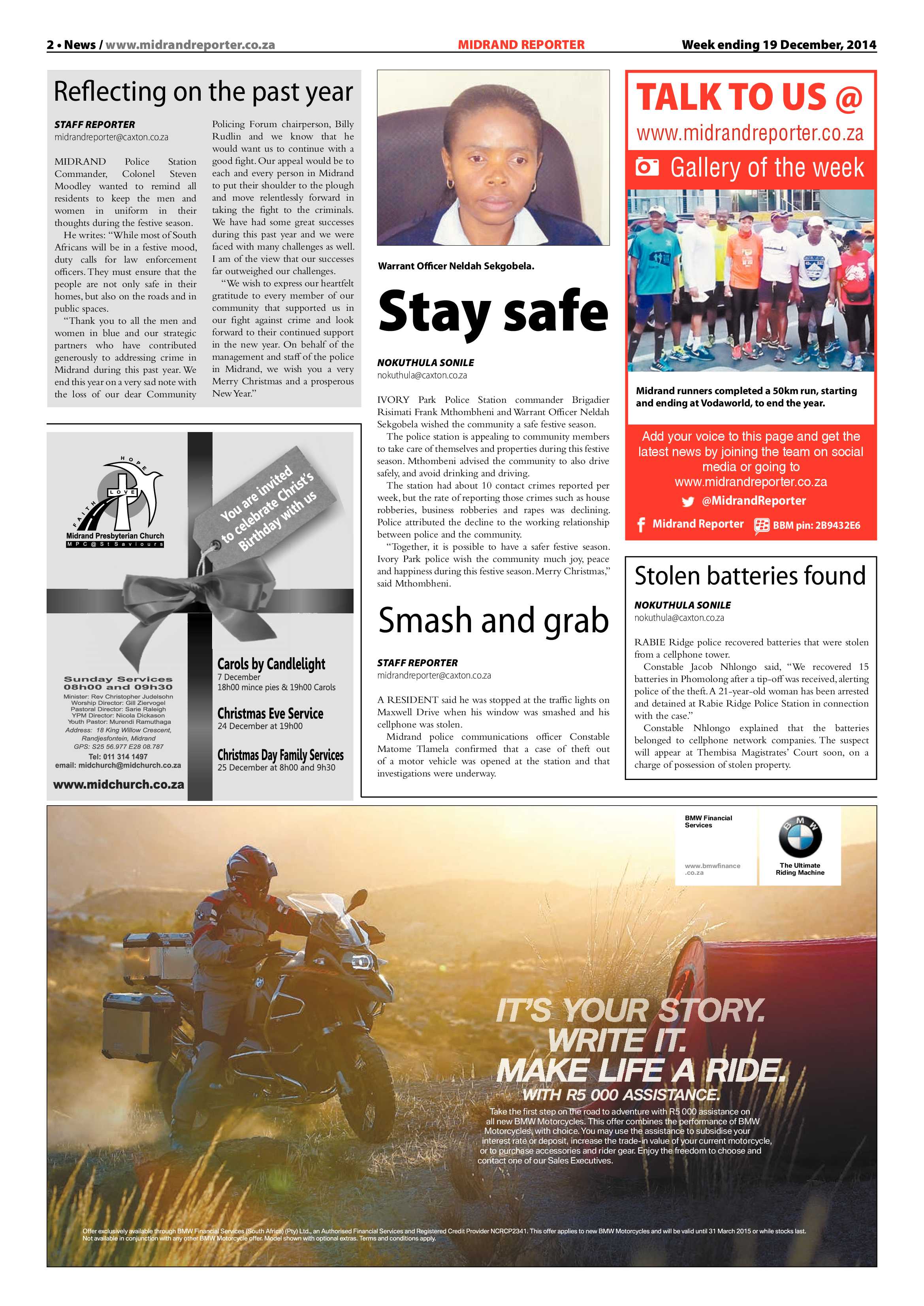 Midrand Reporter 19 December 2014 page 2