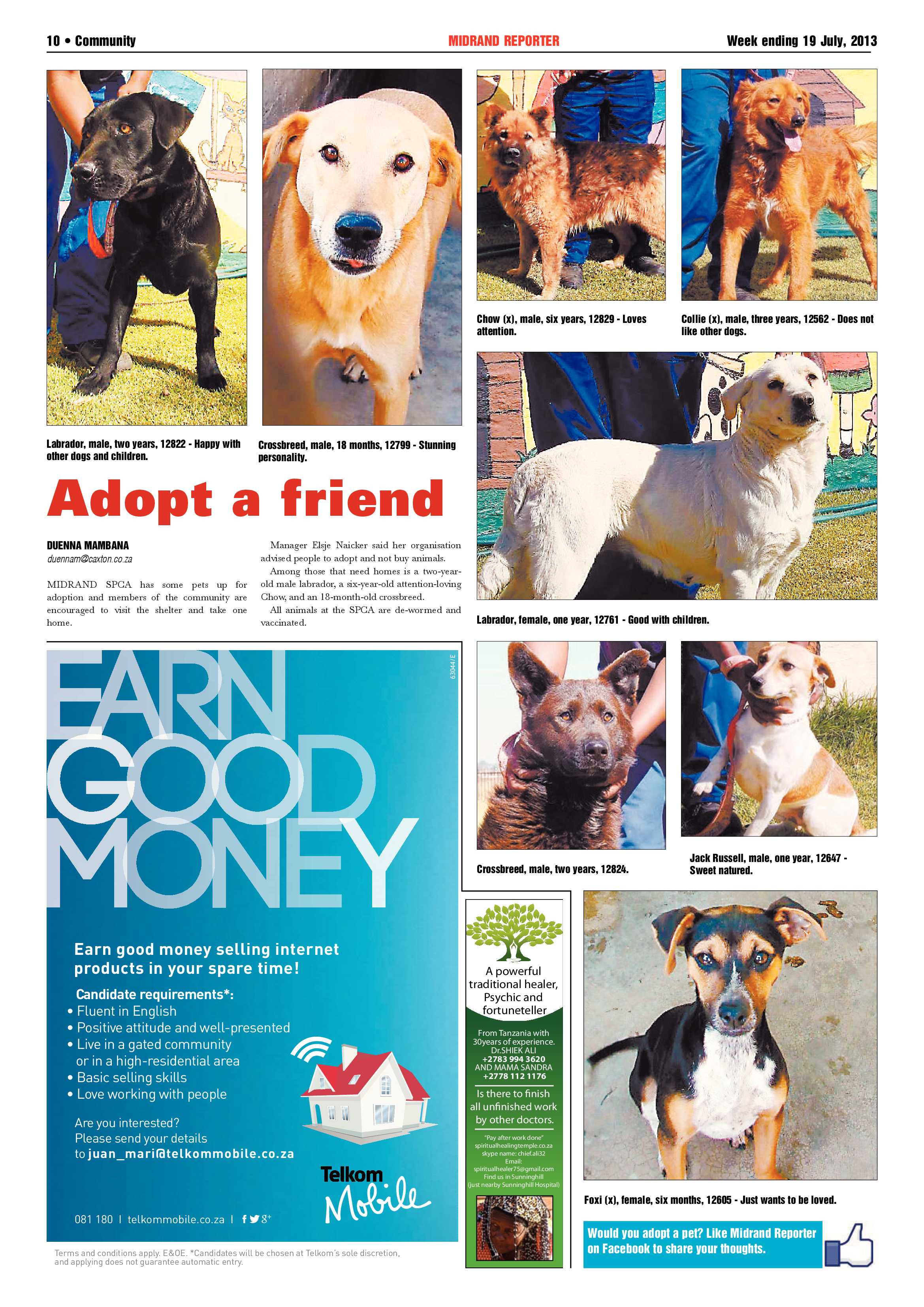 Midrand Reporter 19 July 2013 page 10