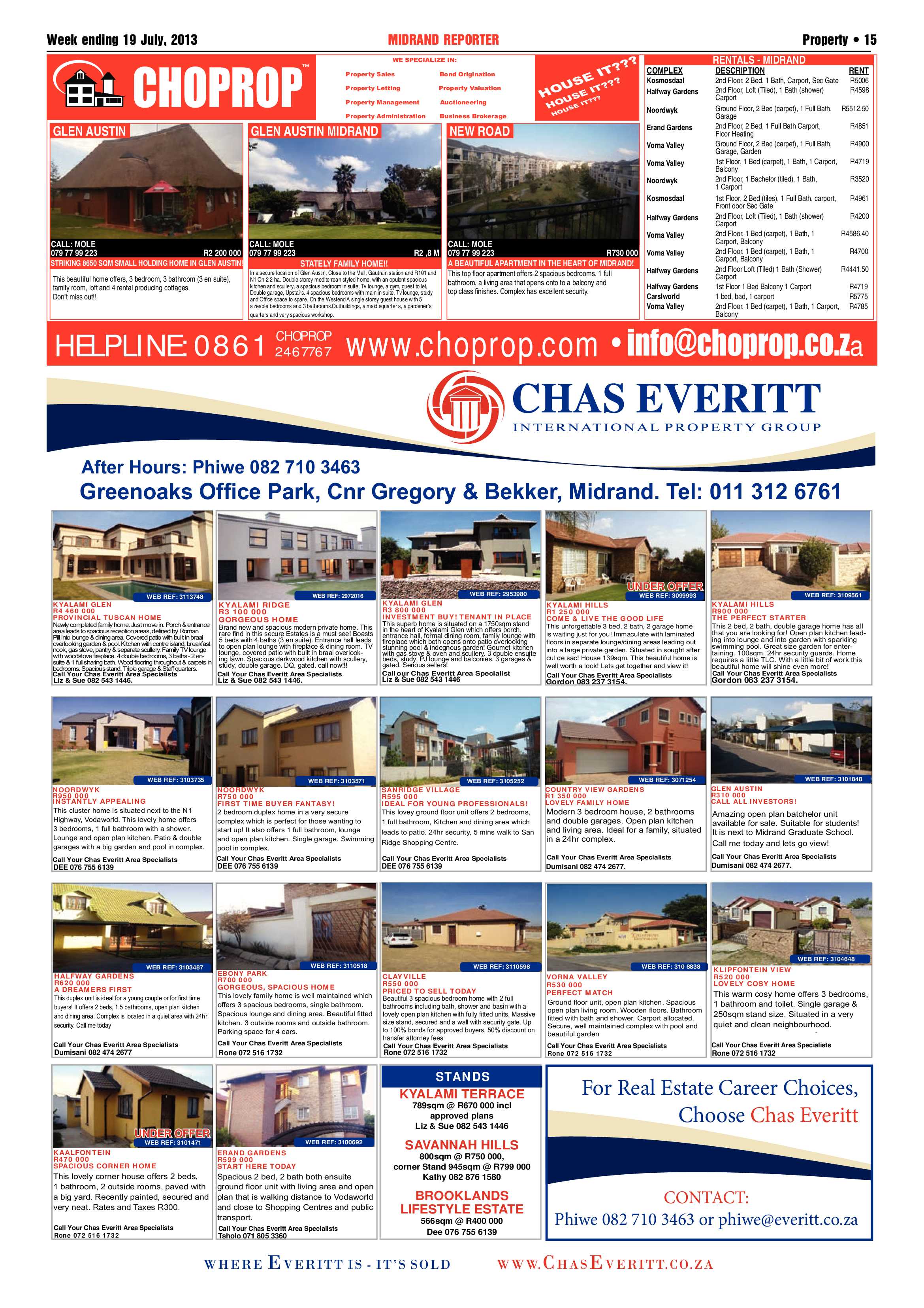 Midrand Reporter 19 July 2013 page 15