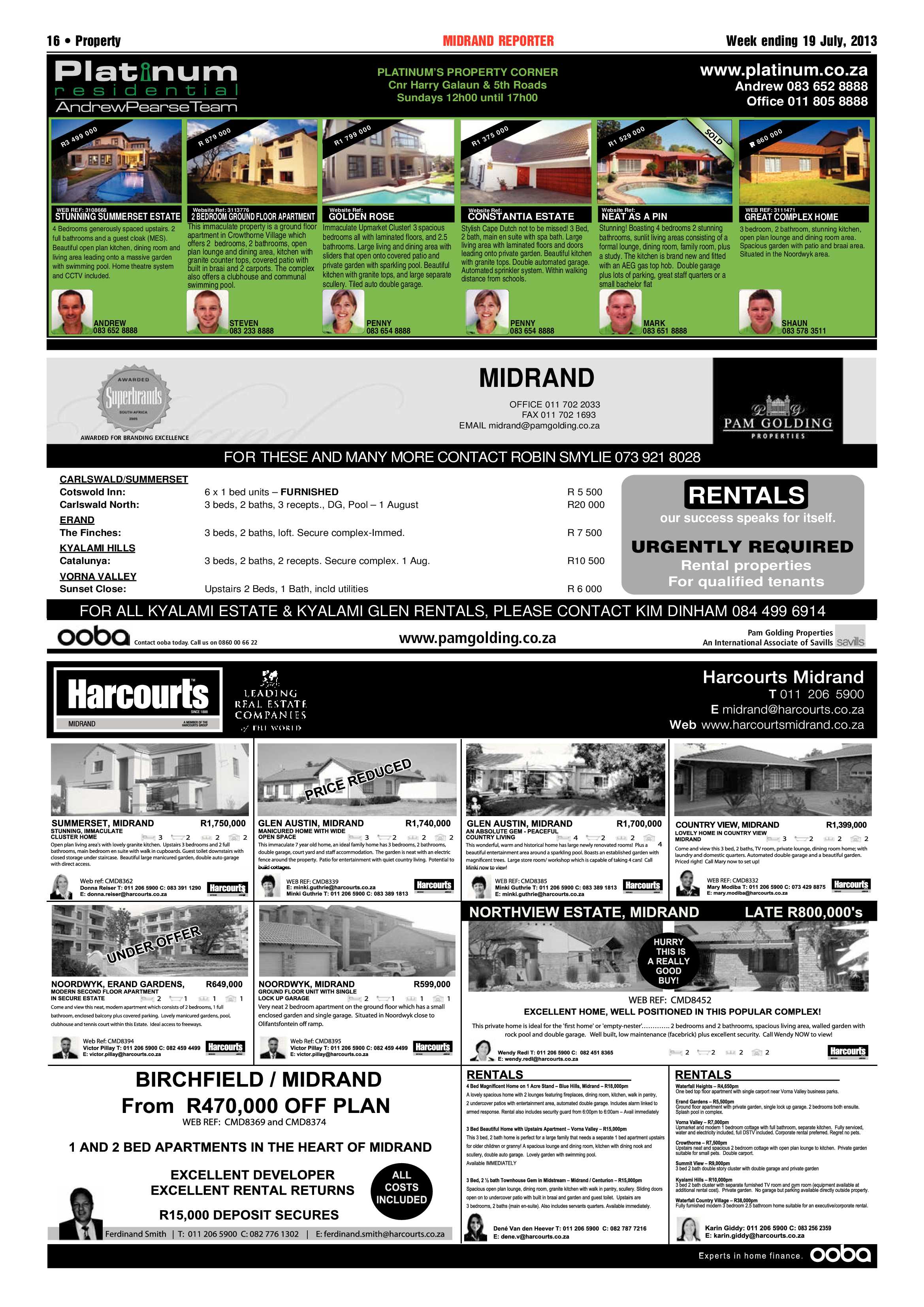 Midrand Reporter 19 July 2013 page 16