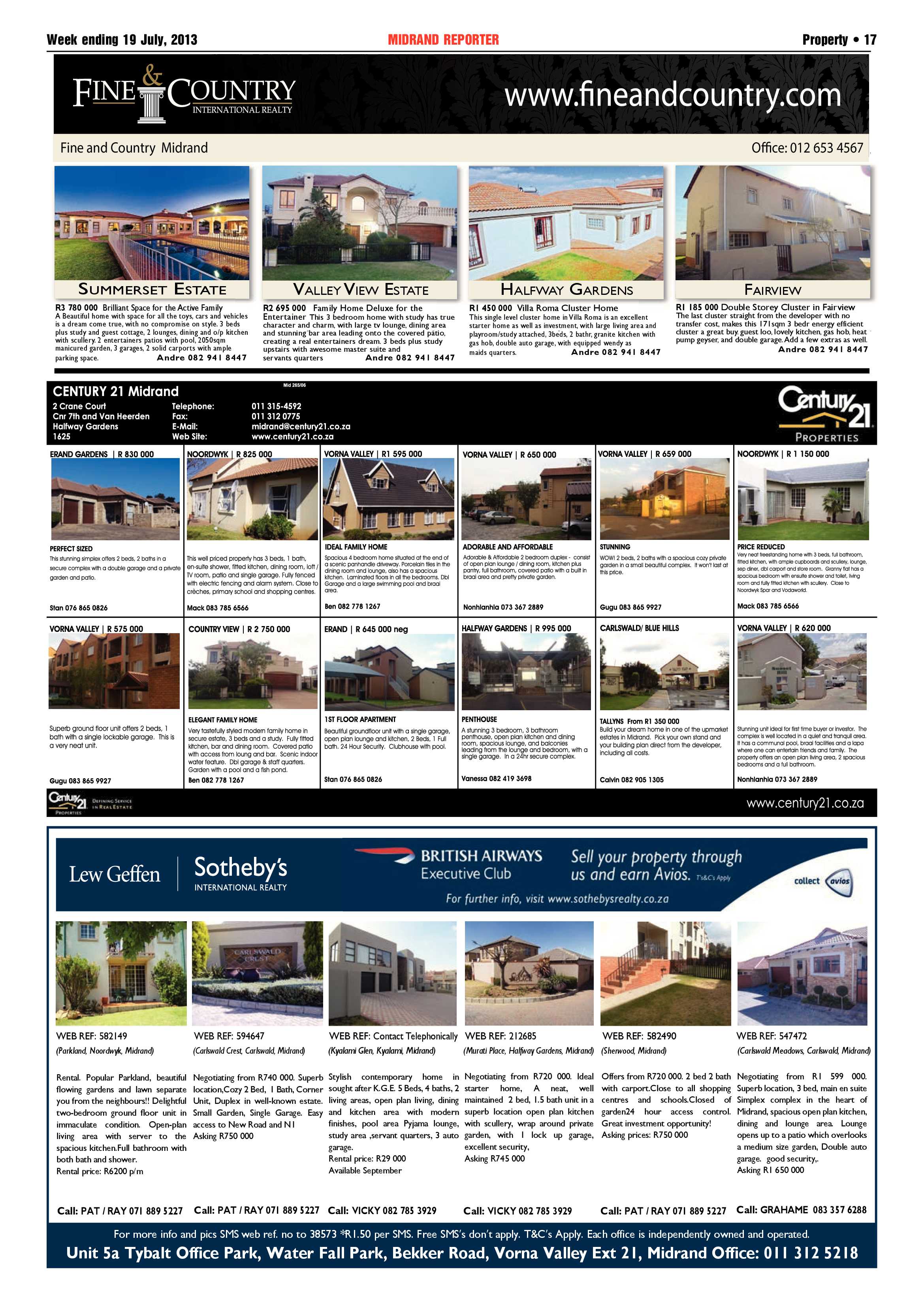 Midrand Reporter 19 July 2013 page 17