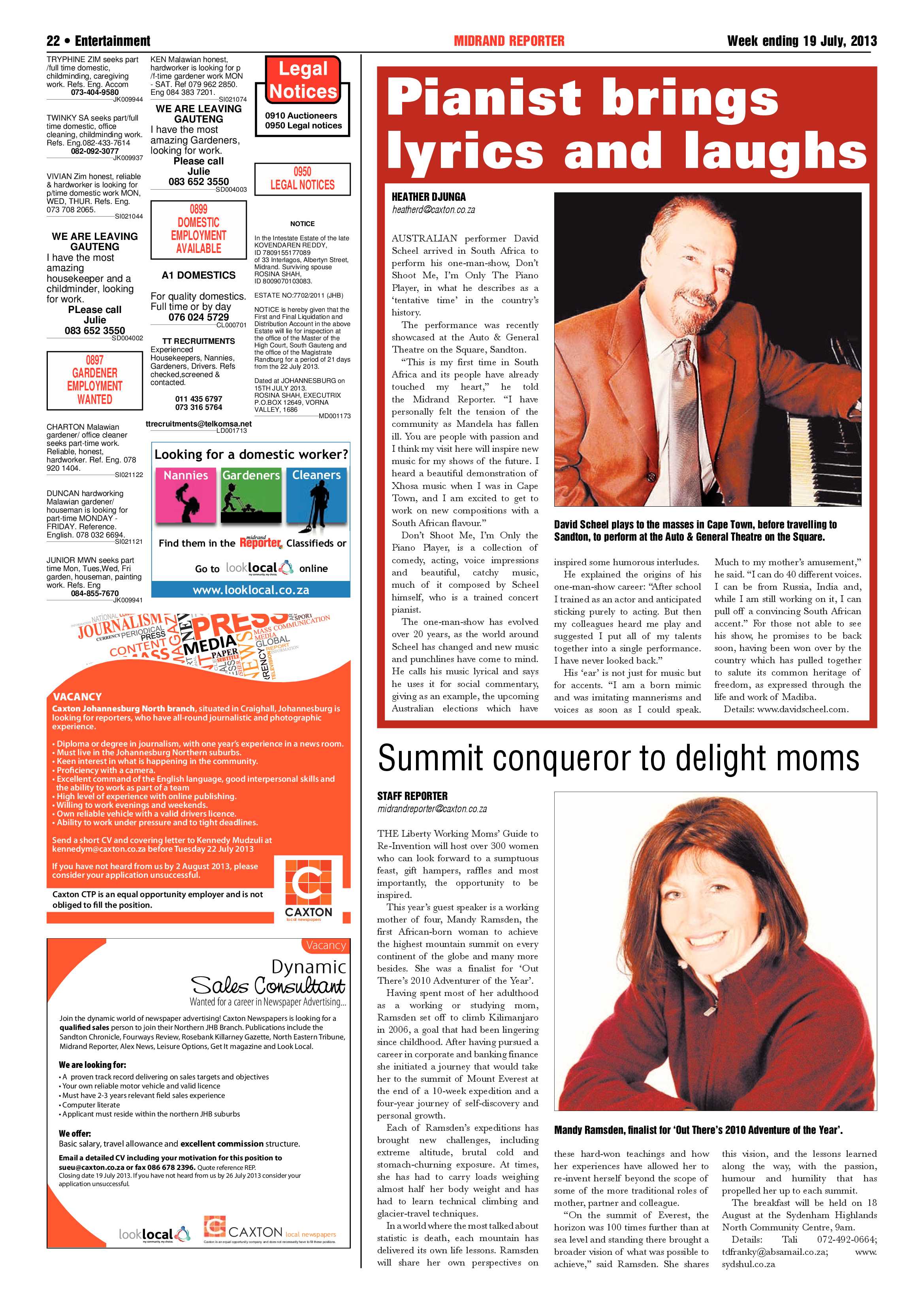 Midrand Reporter 19 July 2013 page 22