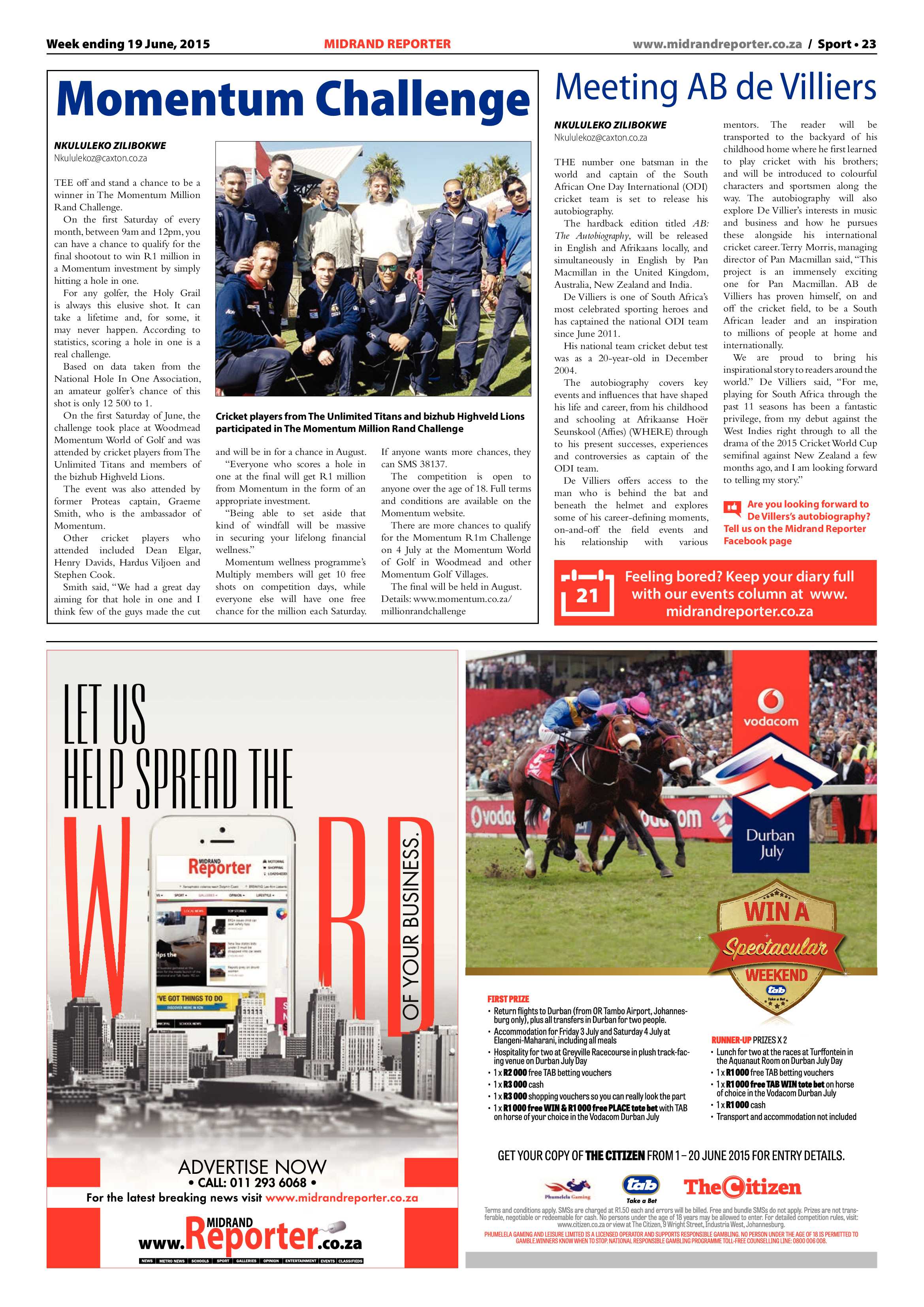 Midrand Reporter 19 June 2015 page 23