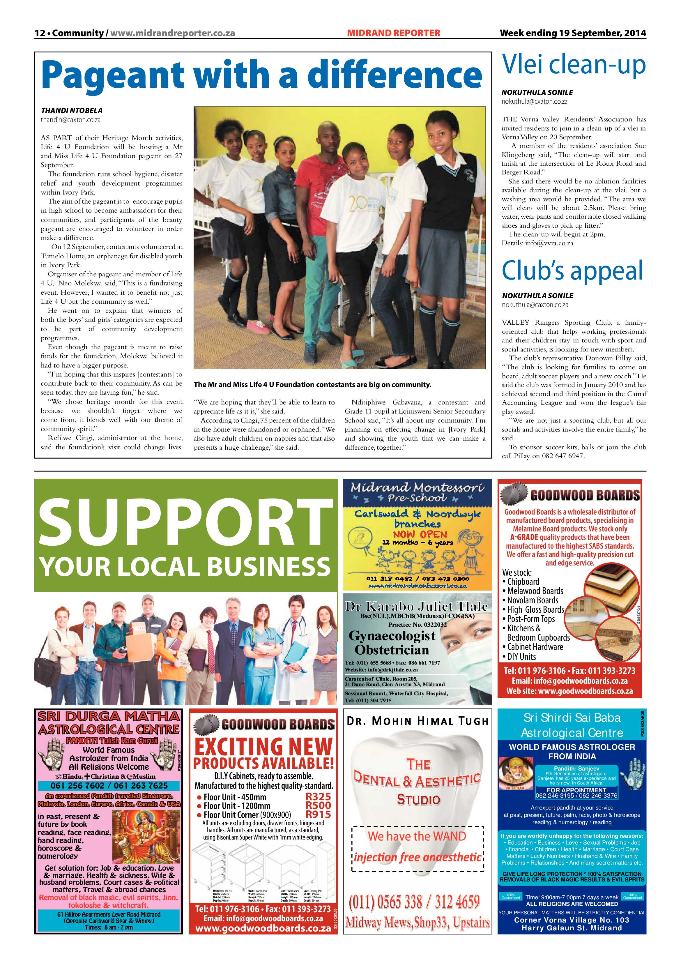 Midrand Reporter 19 September 2014 page 12
