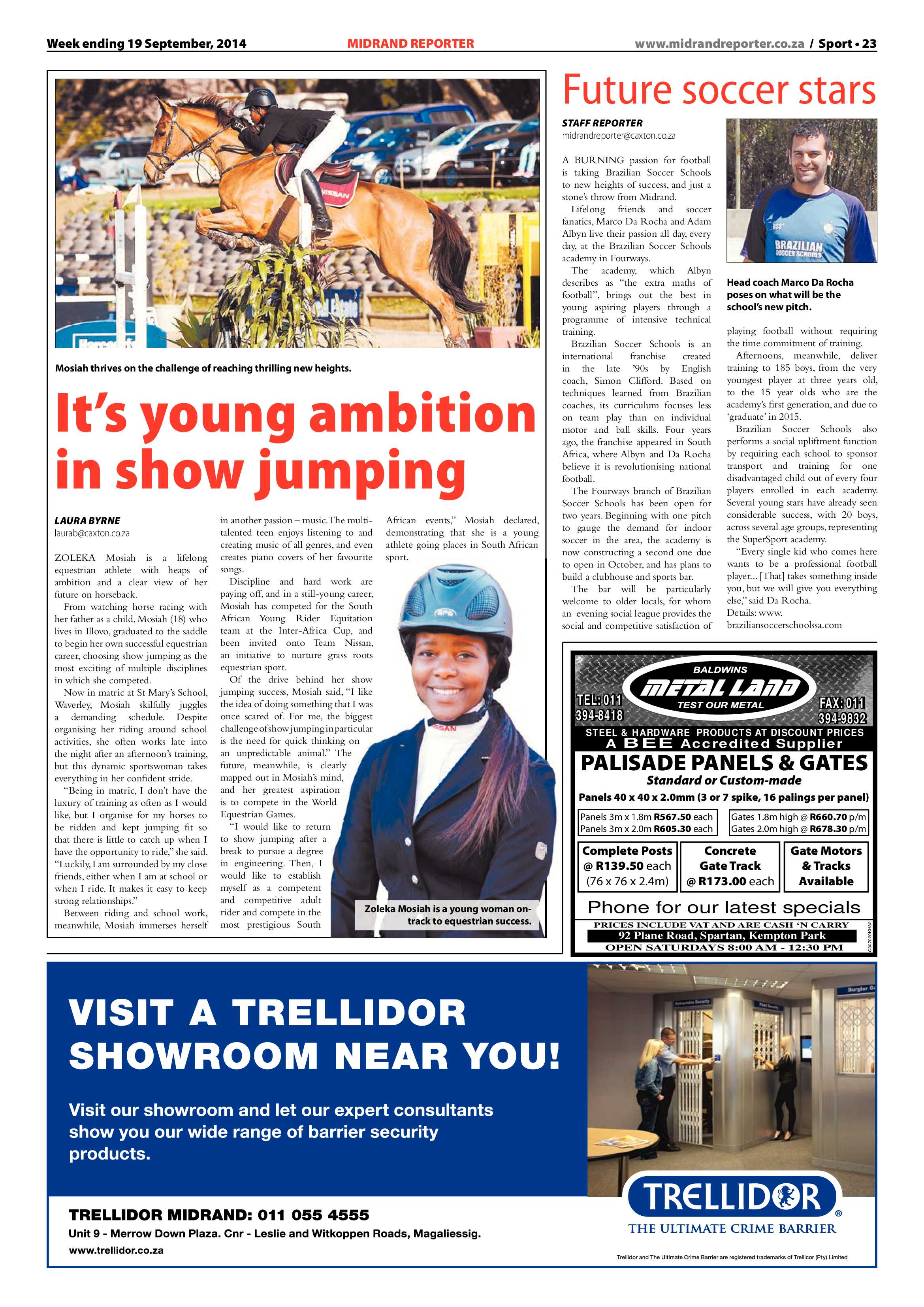 Midrand Reporter 19 September 2014 page 23