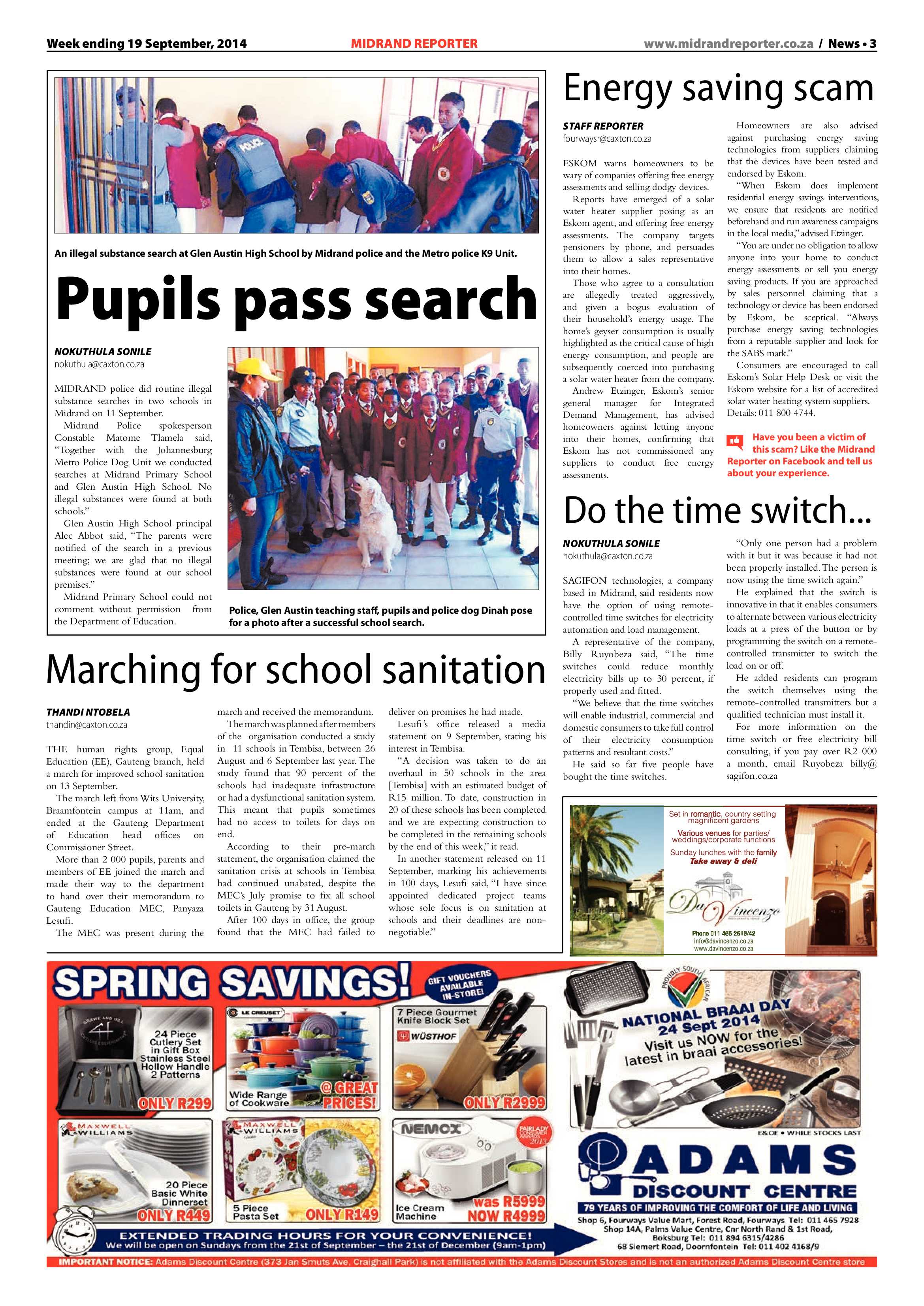 Midrand Reporter 19 September 2014 page 3