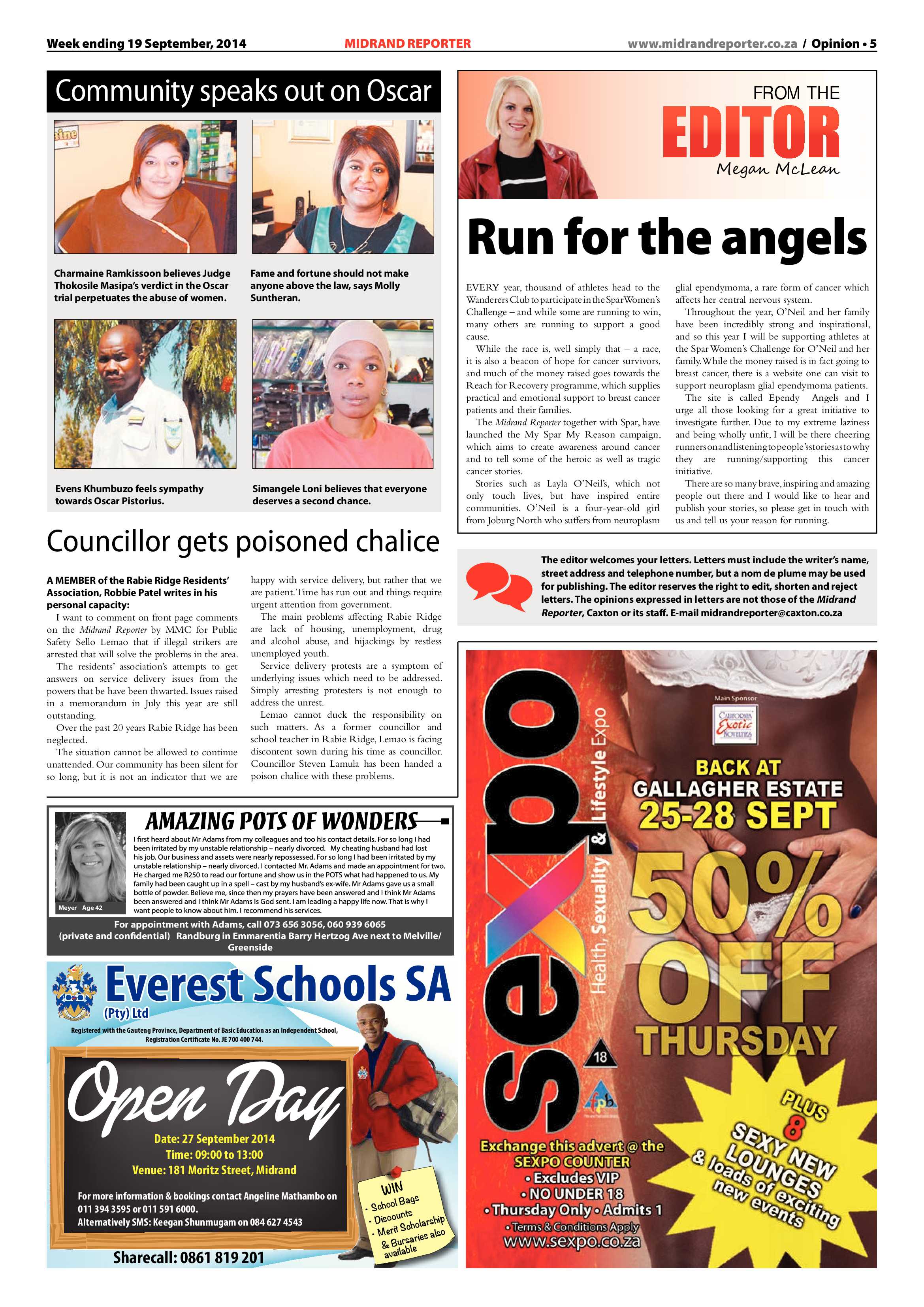 Midrand Reporter 19 September 2014 page 5