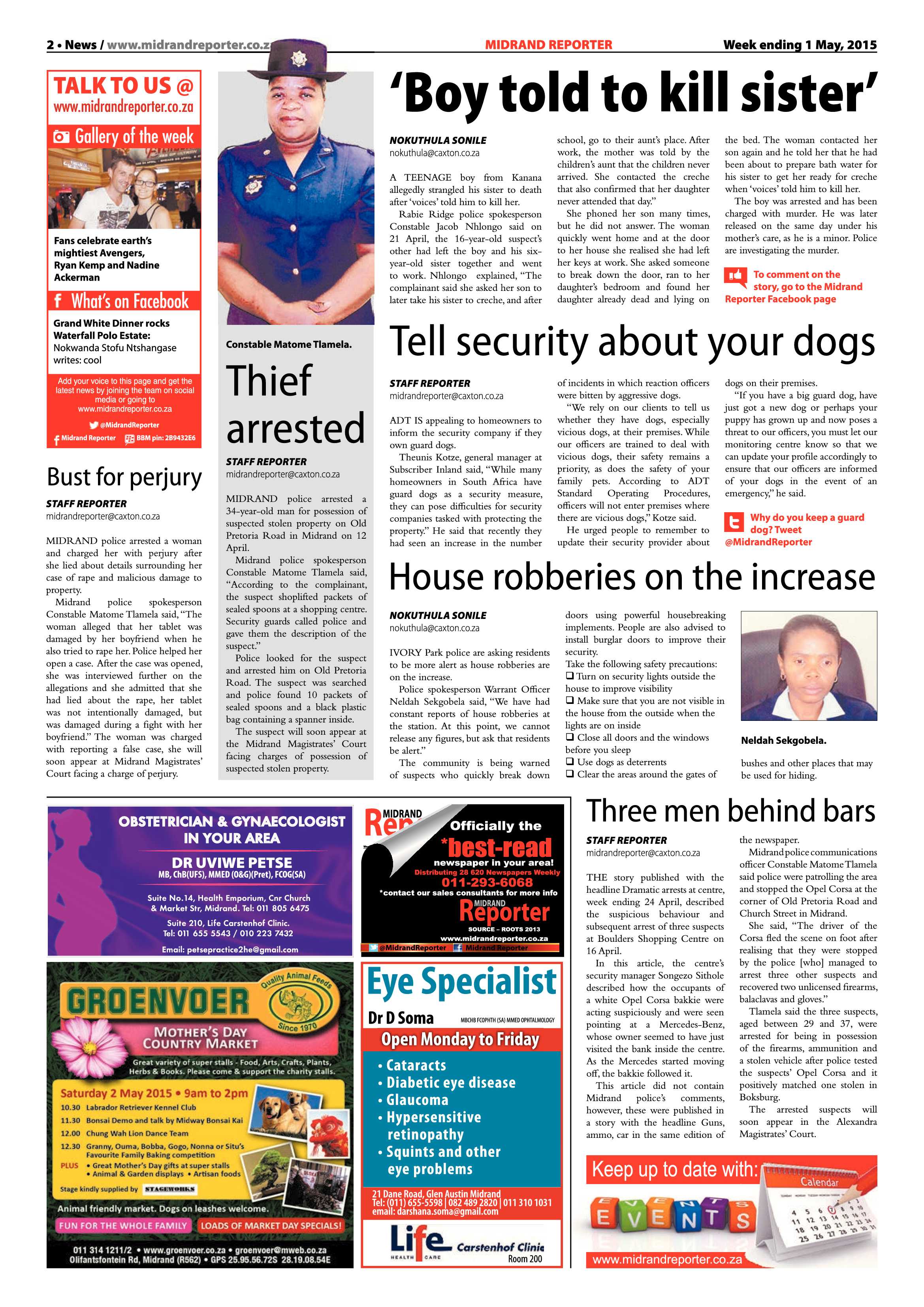Midrand Reporter 1 May 2015 page 2