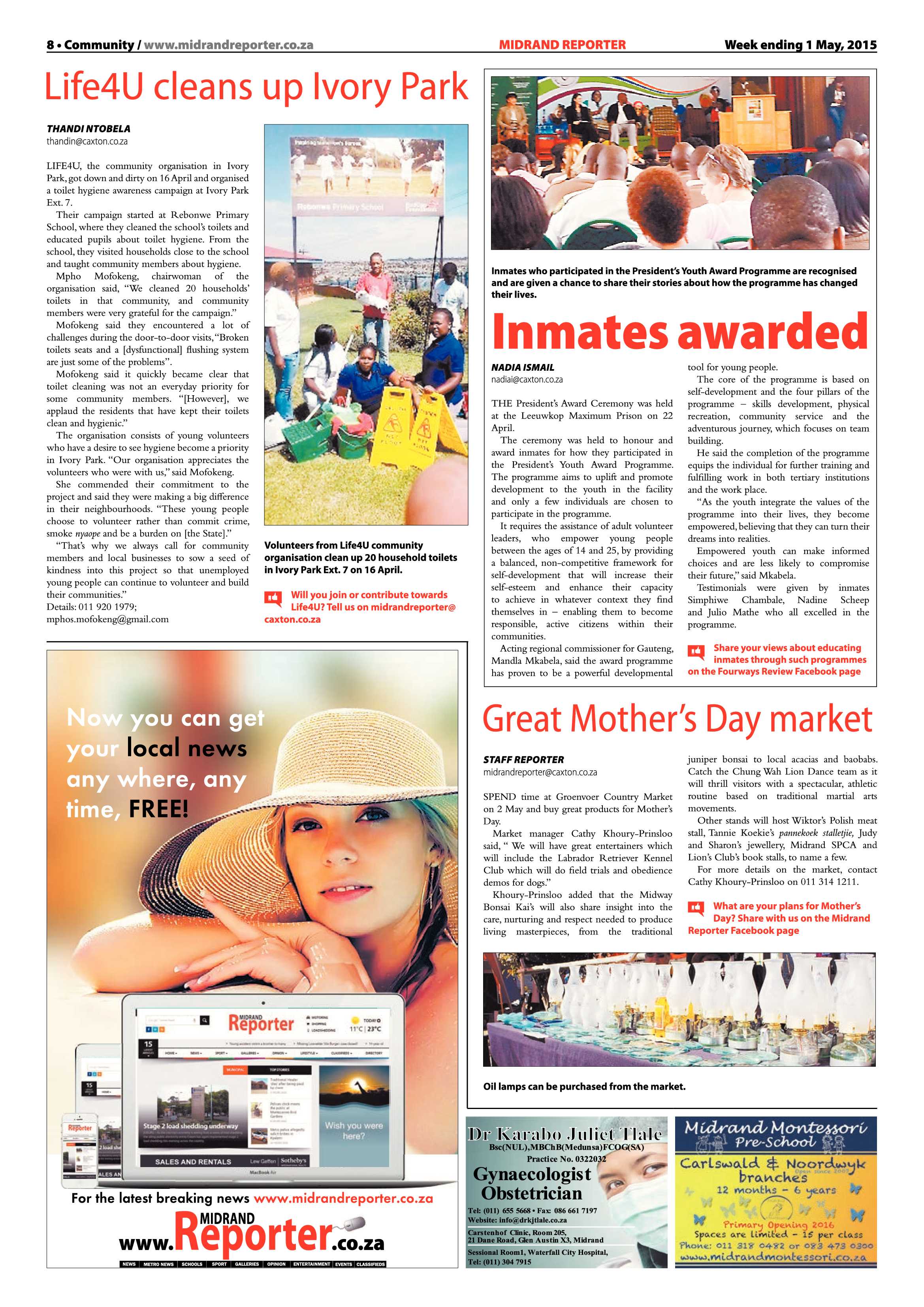 Midrand Reporter 1 May 2015 page 8
