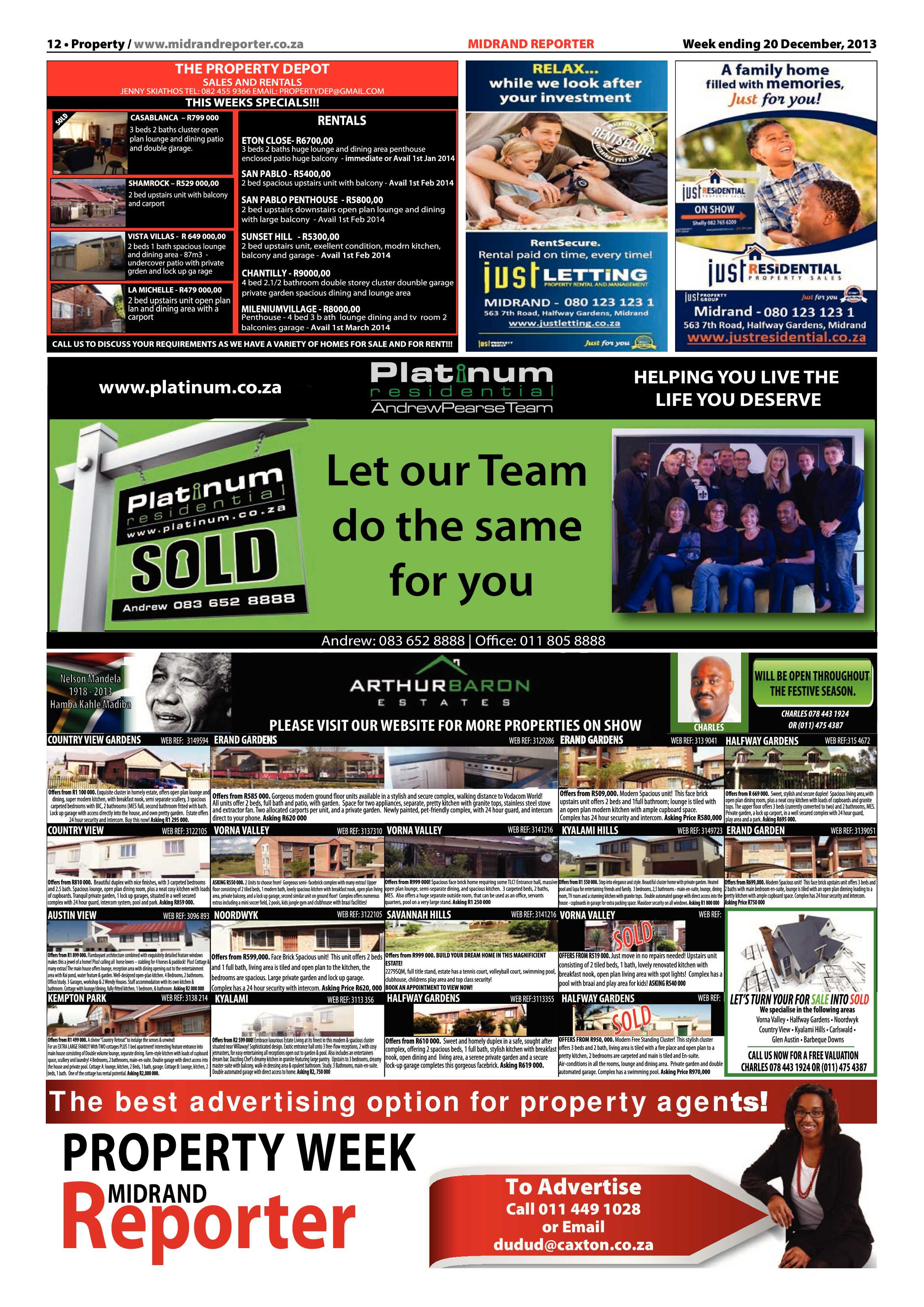 Midrand Reporter 20 December 2013 page 12