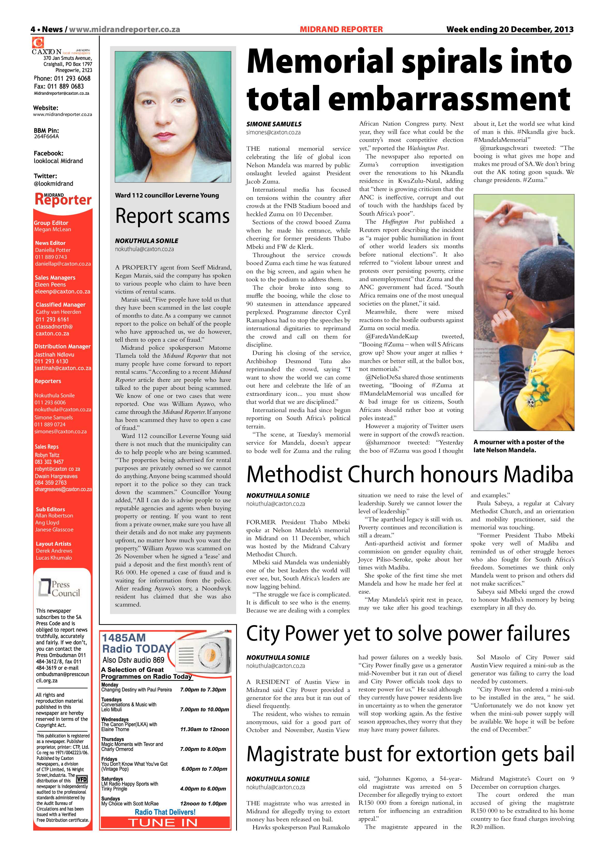 Midrand Reporter 20 December 2013 page 4