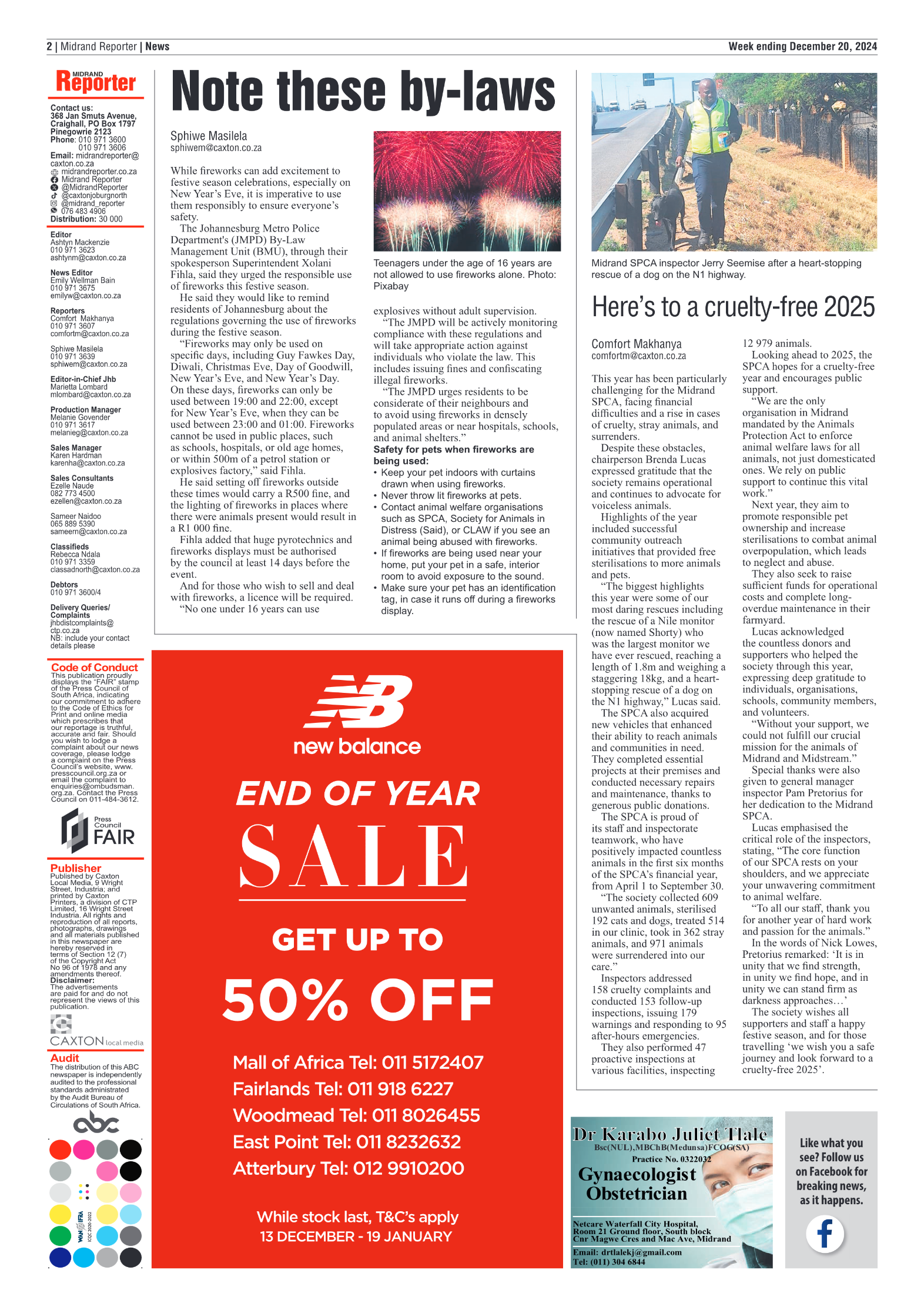 Midrand Reporter 20 December 2024 page 2