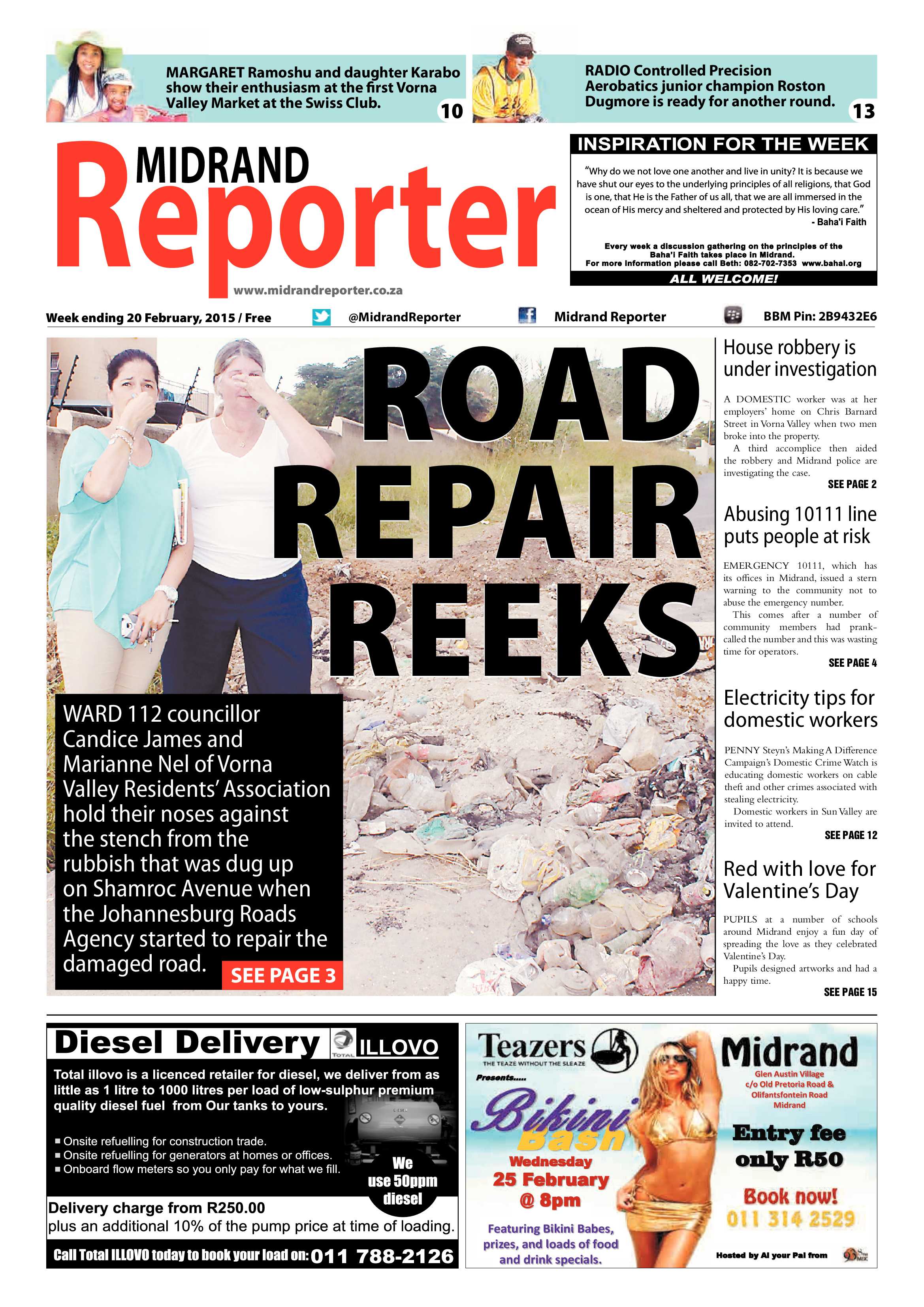 Midrand Reporter 20 February 2015 page 1