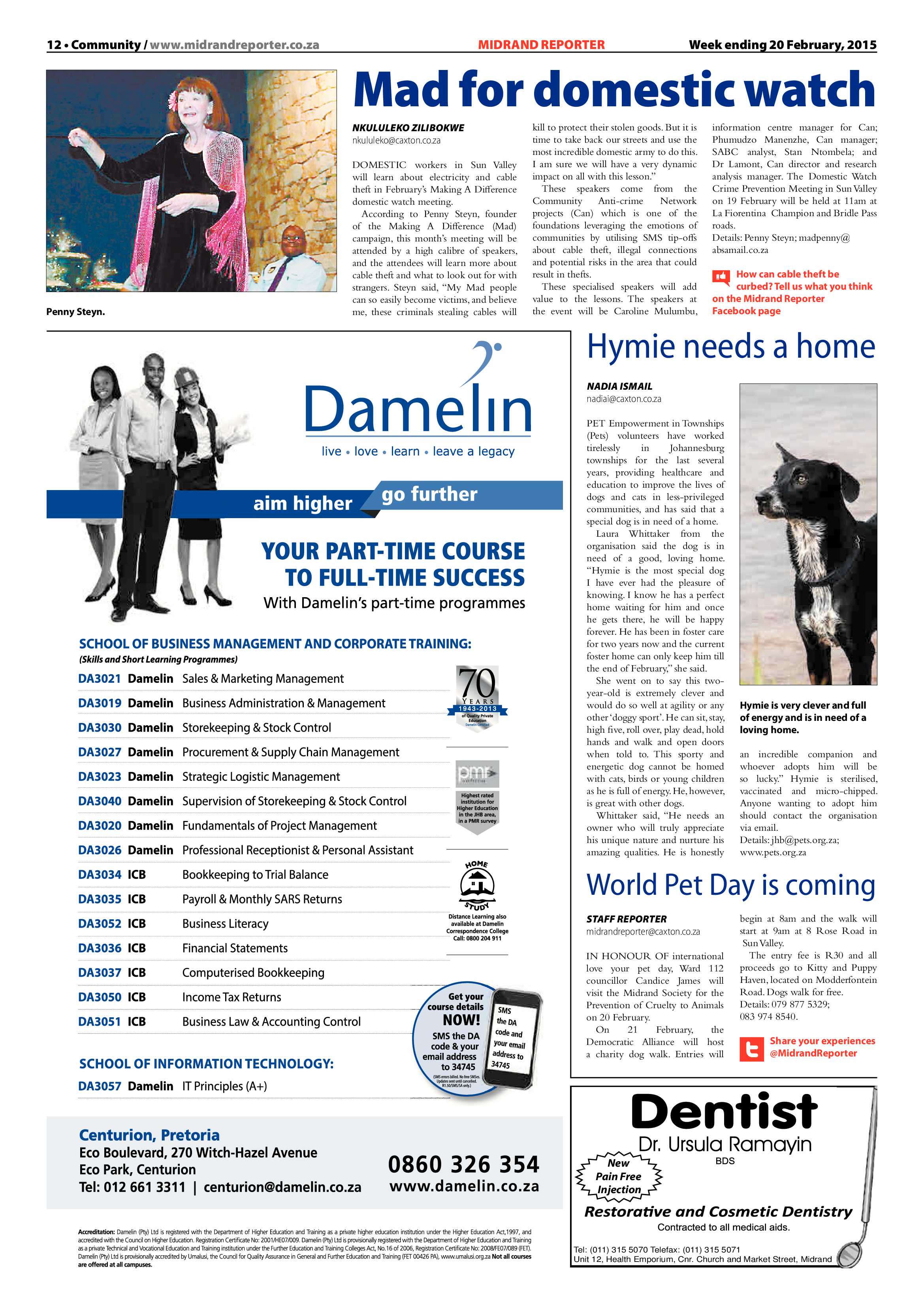 Midrand Reporter 20 February 2015 page 12
