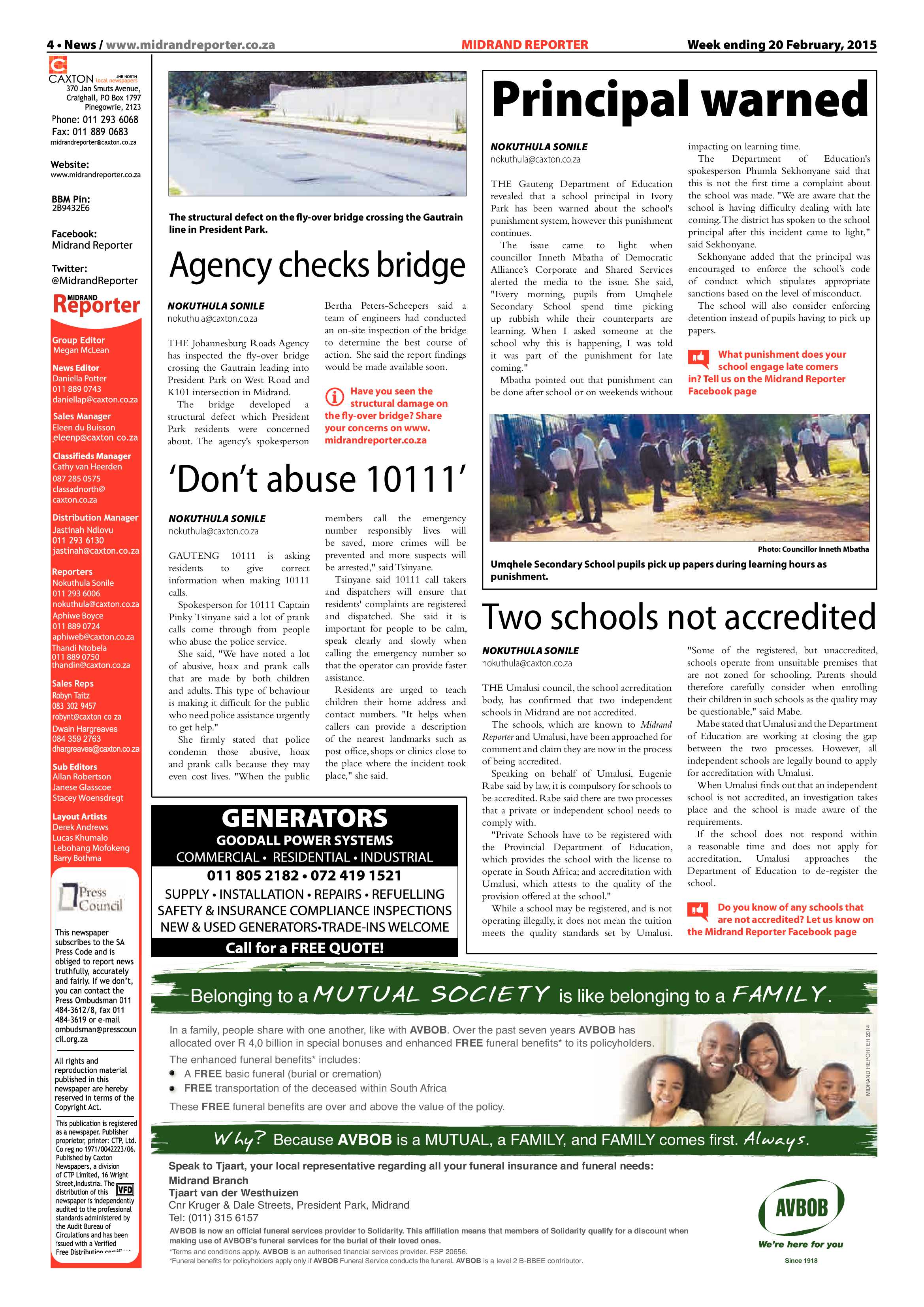 Midrand Reporter 20 February 2015 page 4