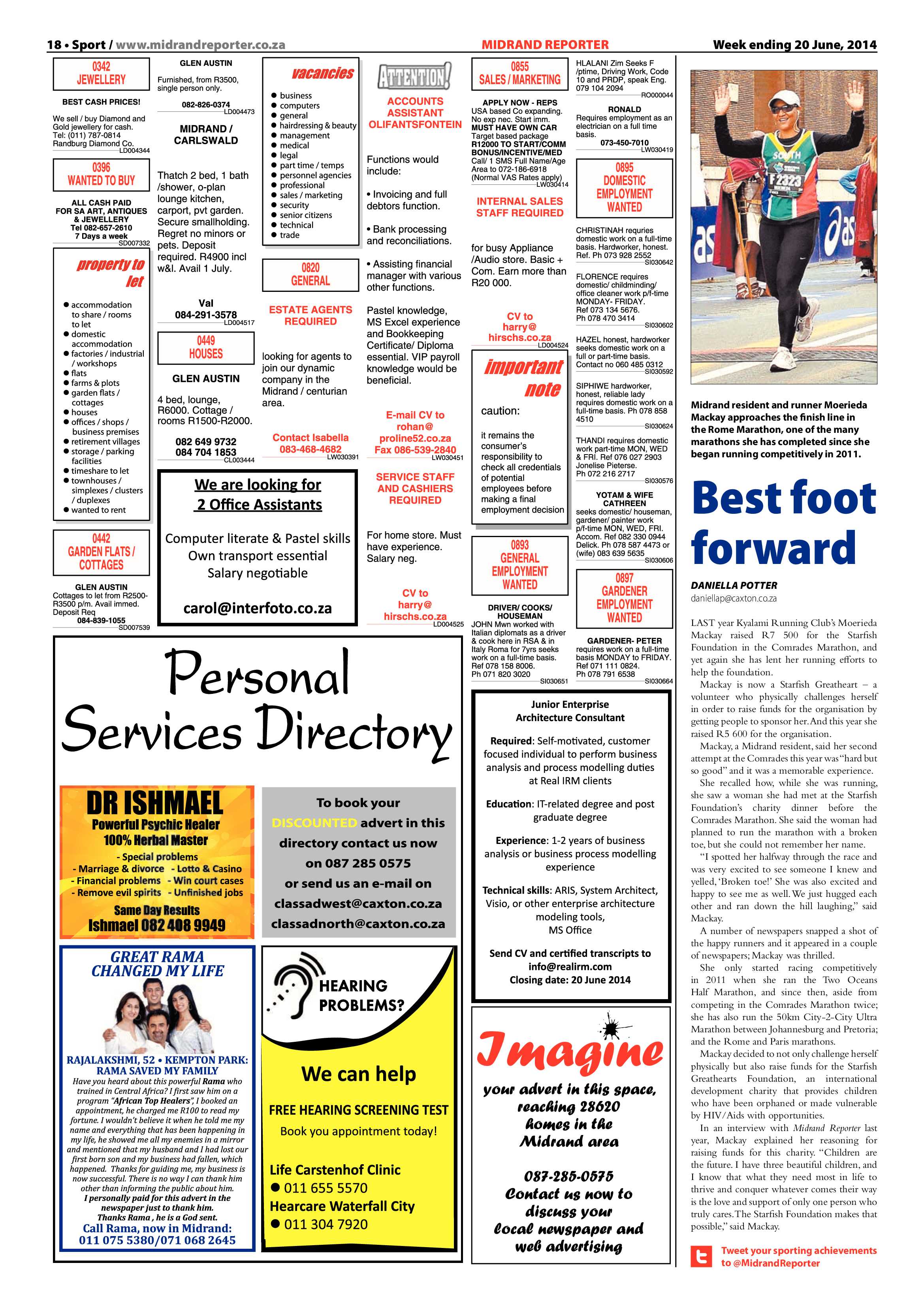 Midrand Reporter 20 June 2014 page 18