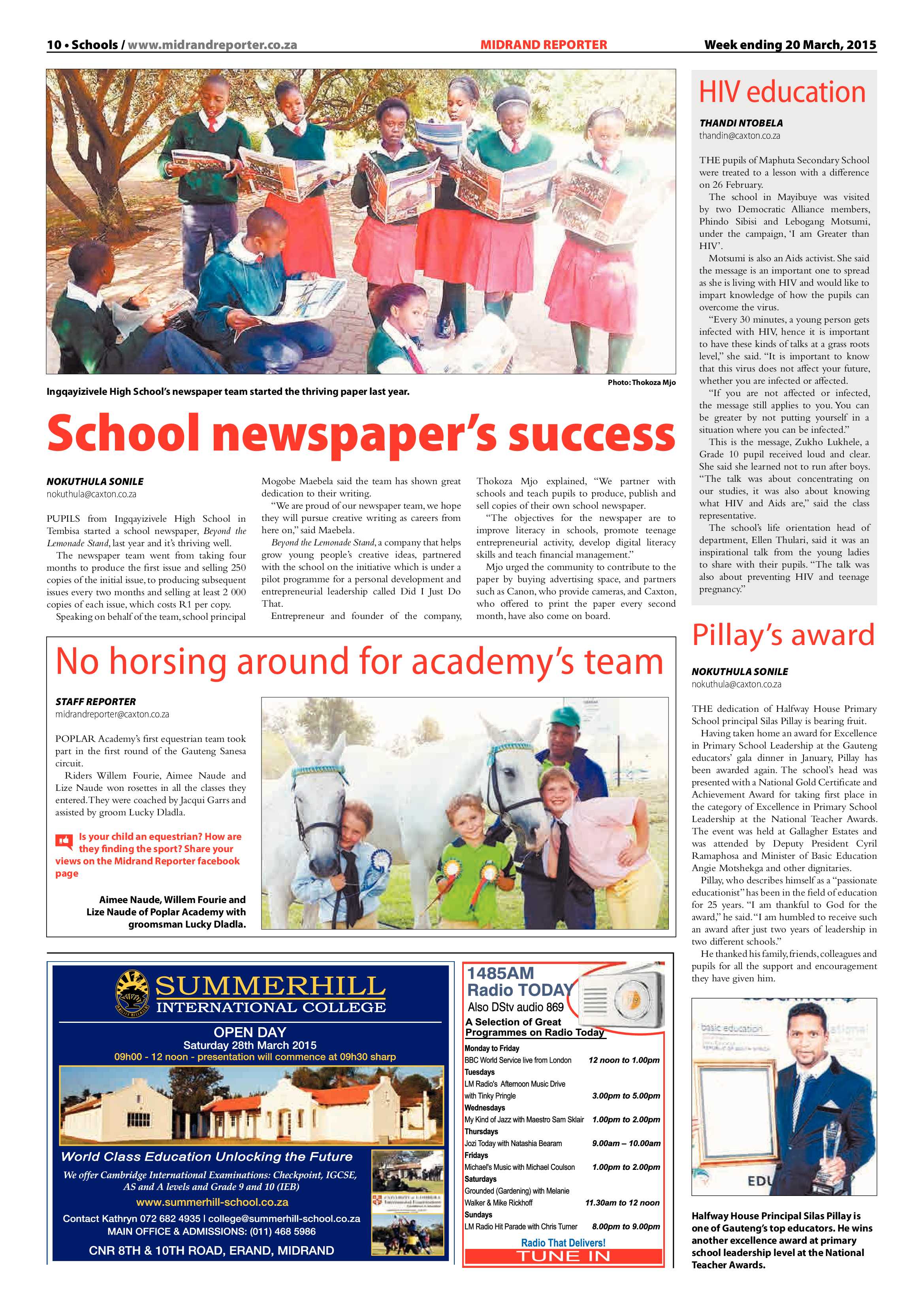 Midrand Reporter 20 March 2015 page 10