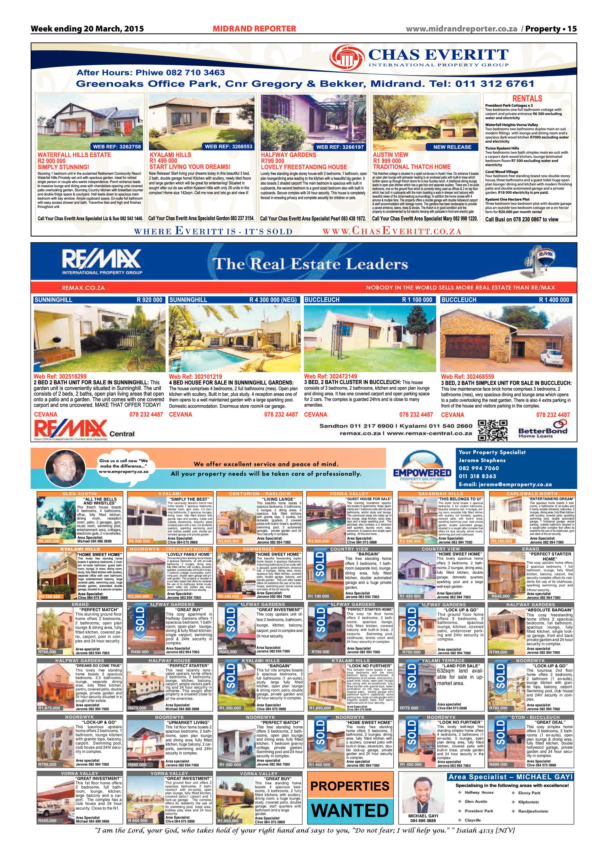 Midrand Reporter 20 March 2015 page 15