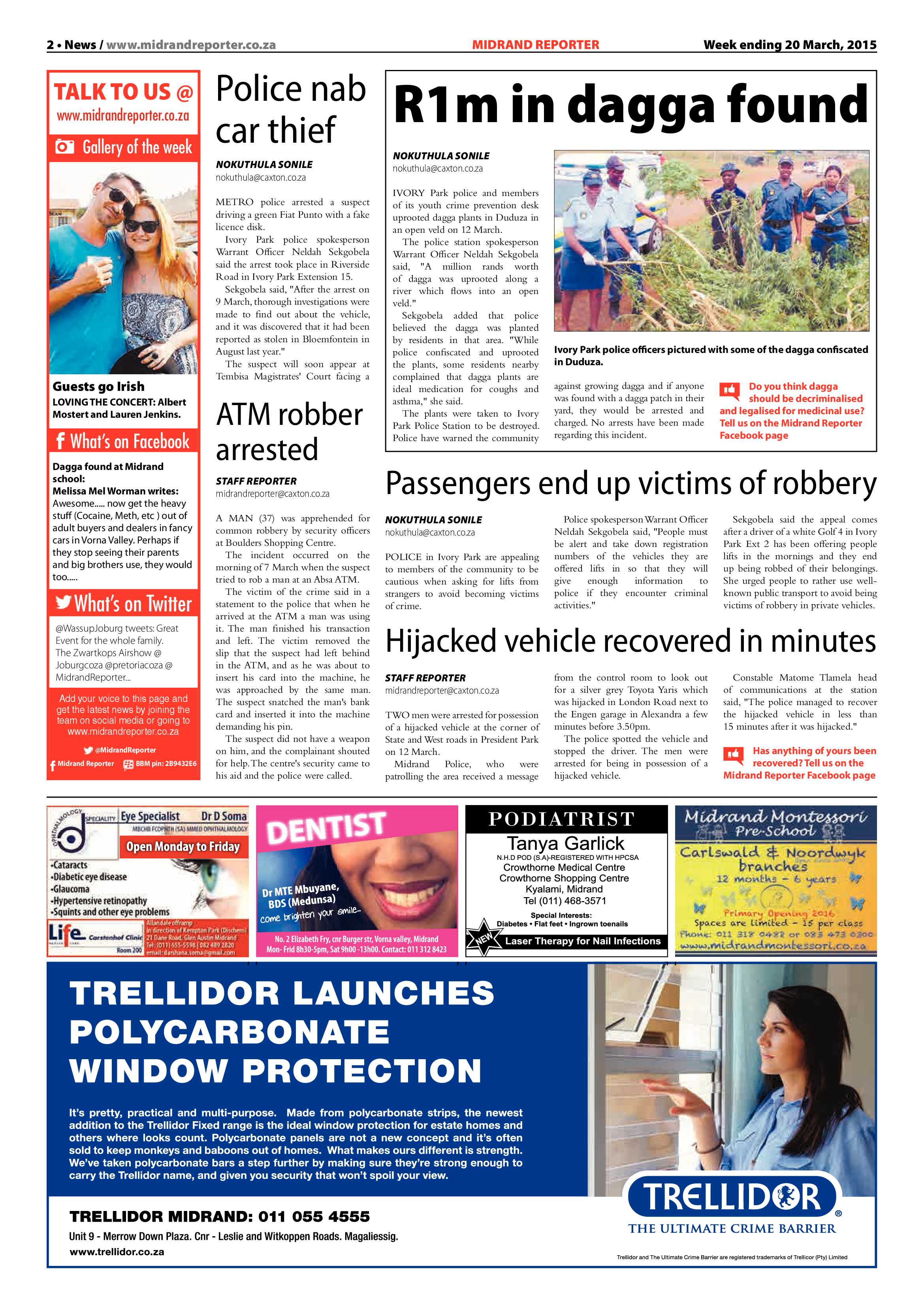 Midrand Reporter 20 March 2015 page 2