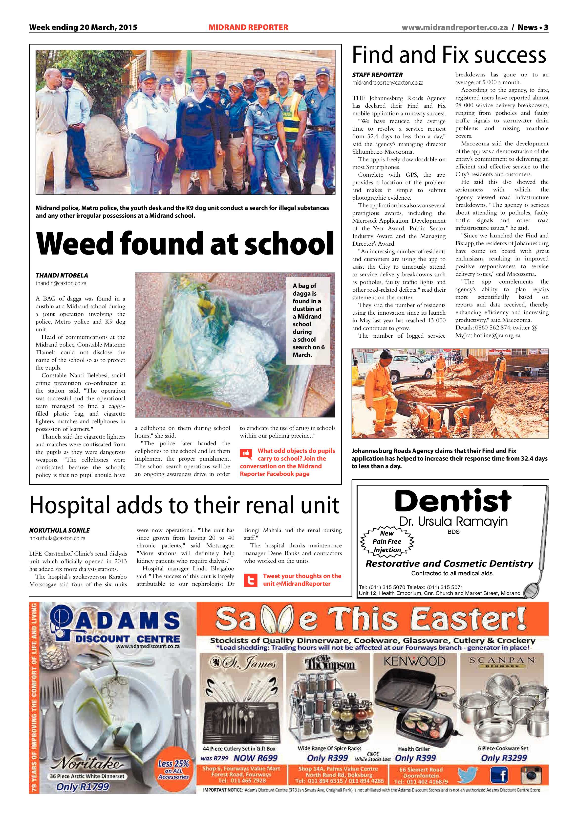 Midrand Reporter 20 March 2015 page 3