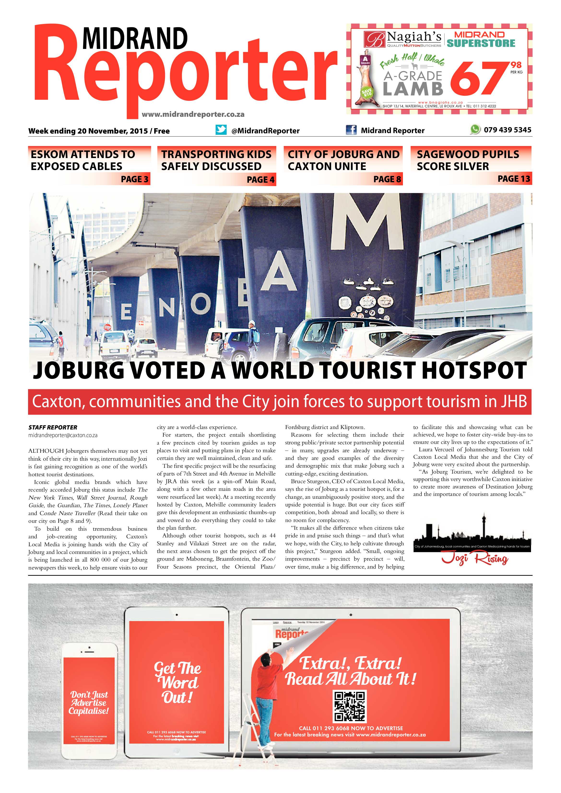 Midrand Reporter 20 November 2015 page 1