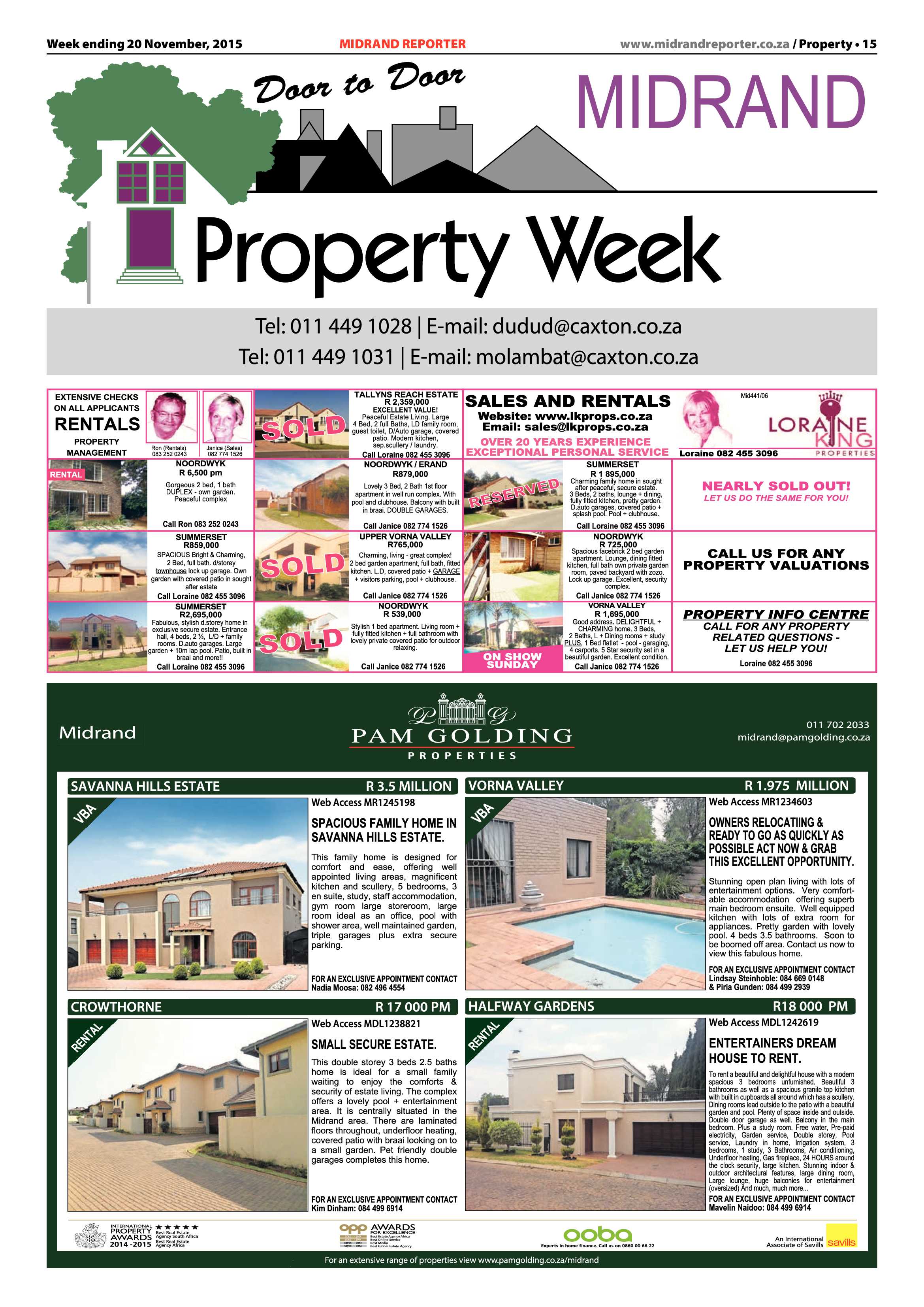 Midrand Reporter 20 November 2015 page 15
