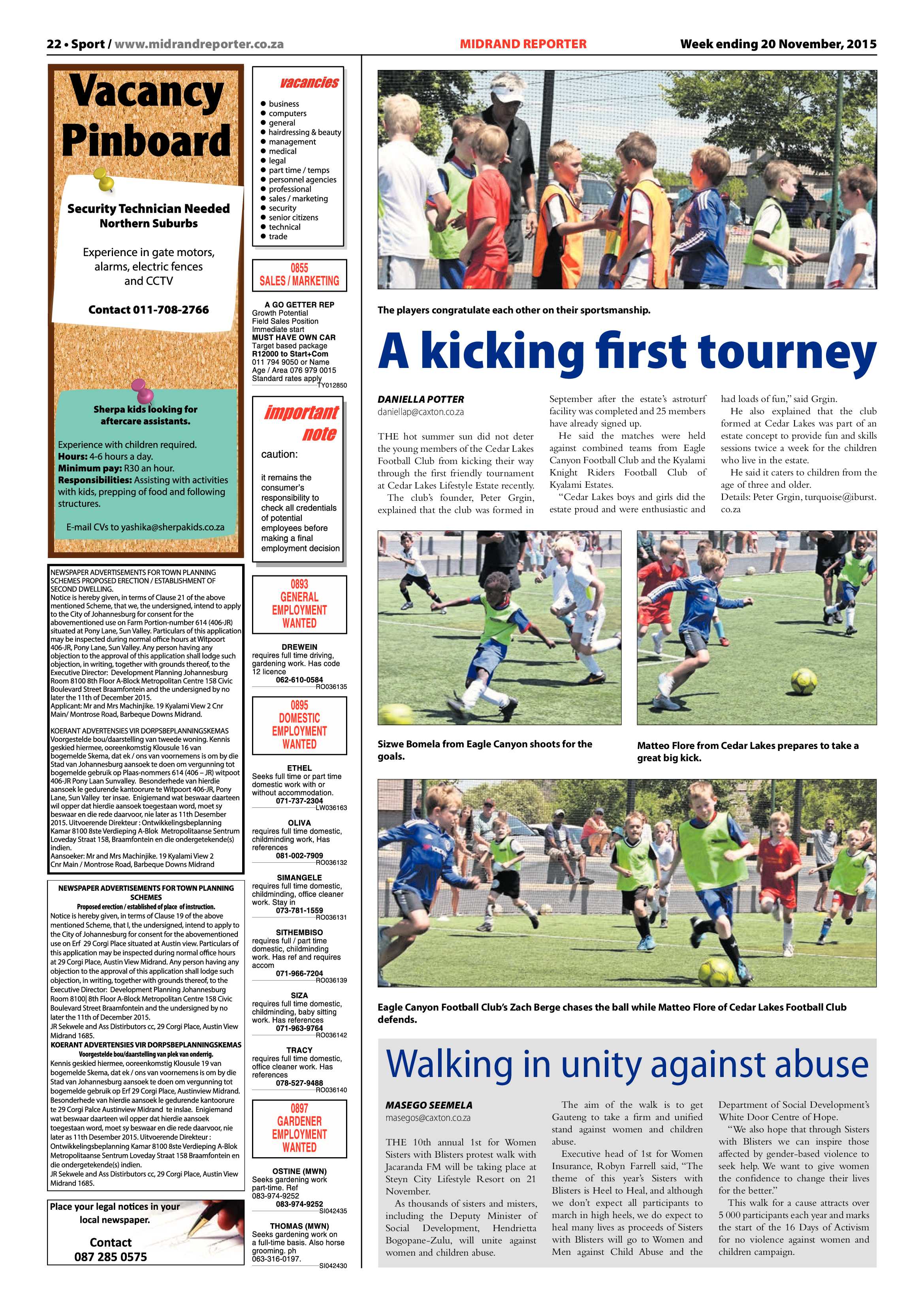 Midrand Reporter 20 November 2015 page 22