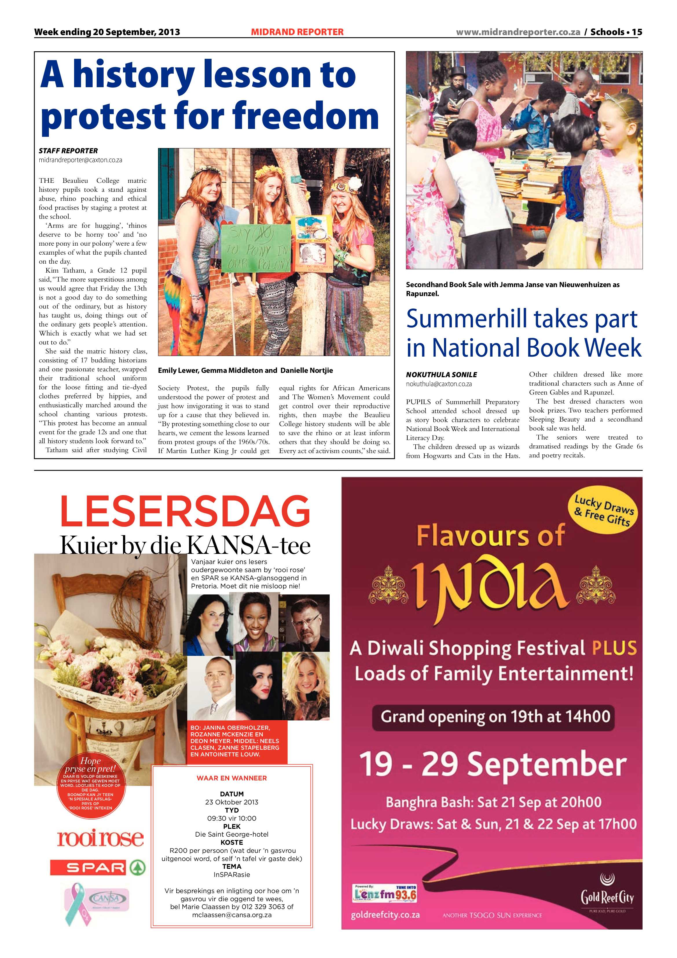 Midrand Reporter 20 September 2013 page 15
