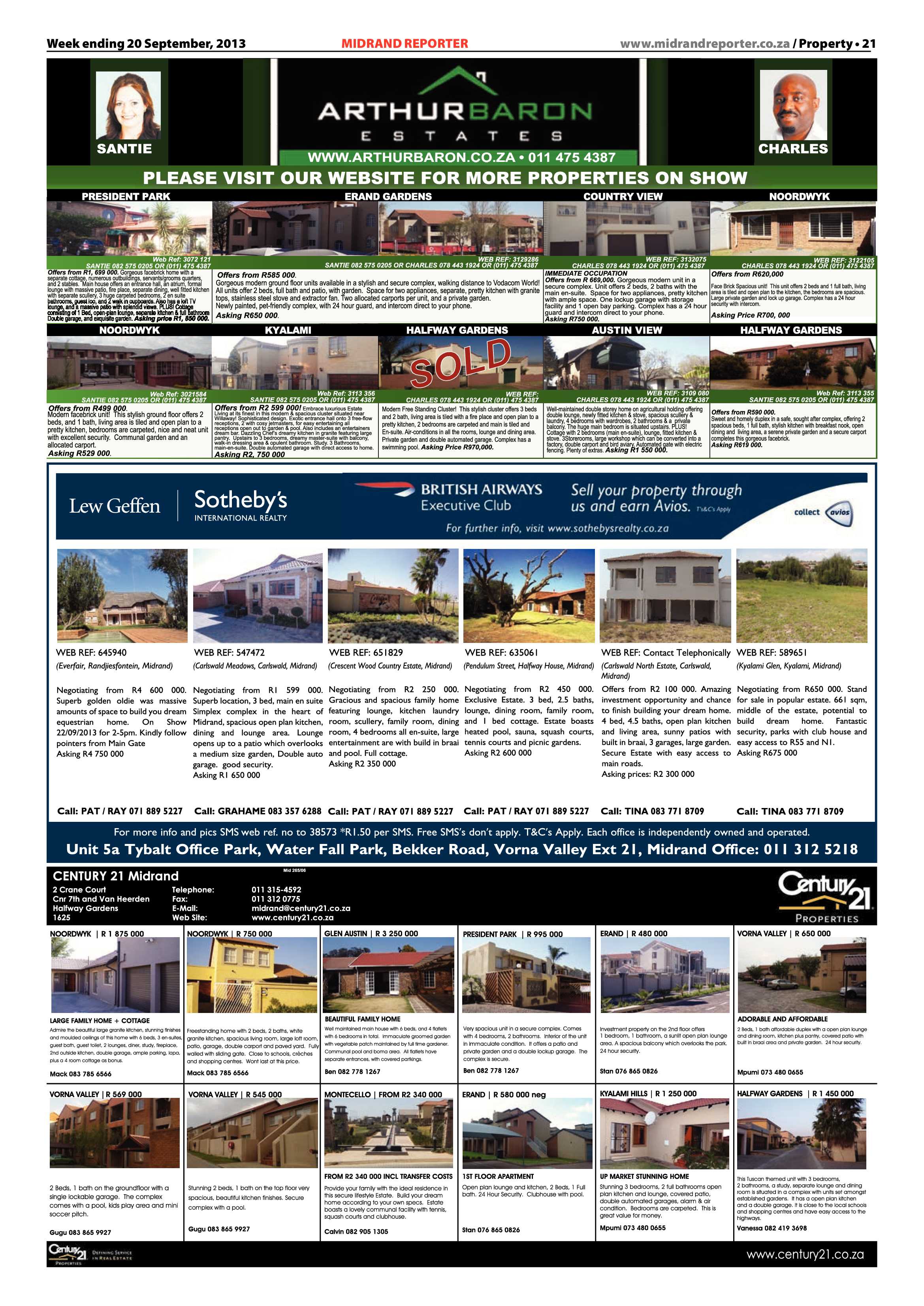 Midrand Reporter 20 September 2013 page 21