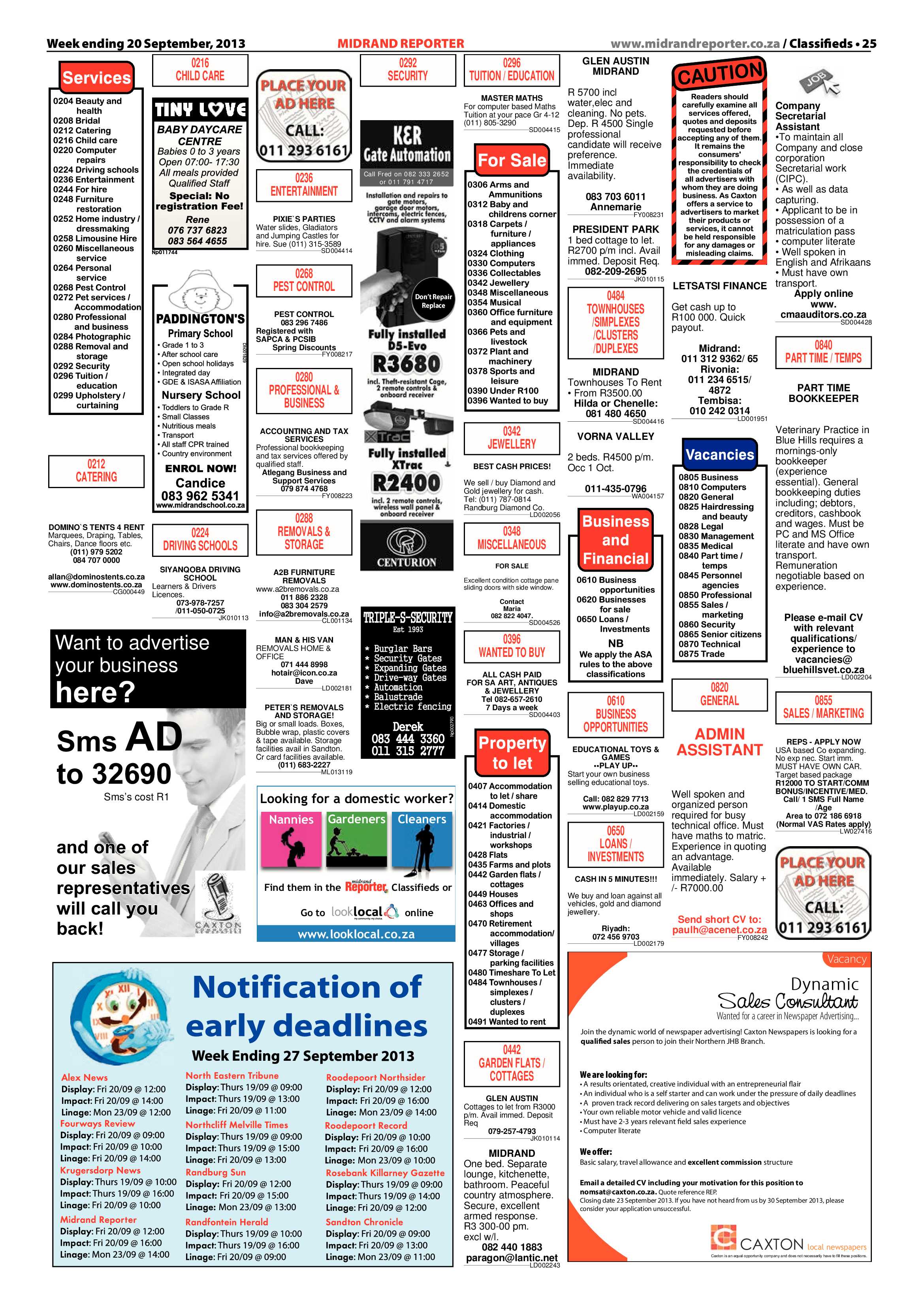 Midrand Reporter 20 September 2013 page 25
