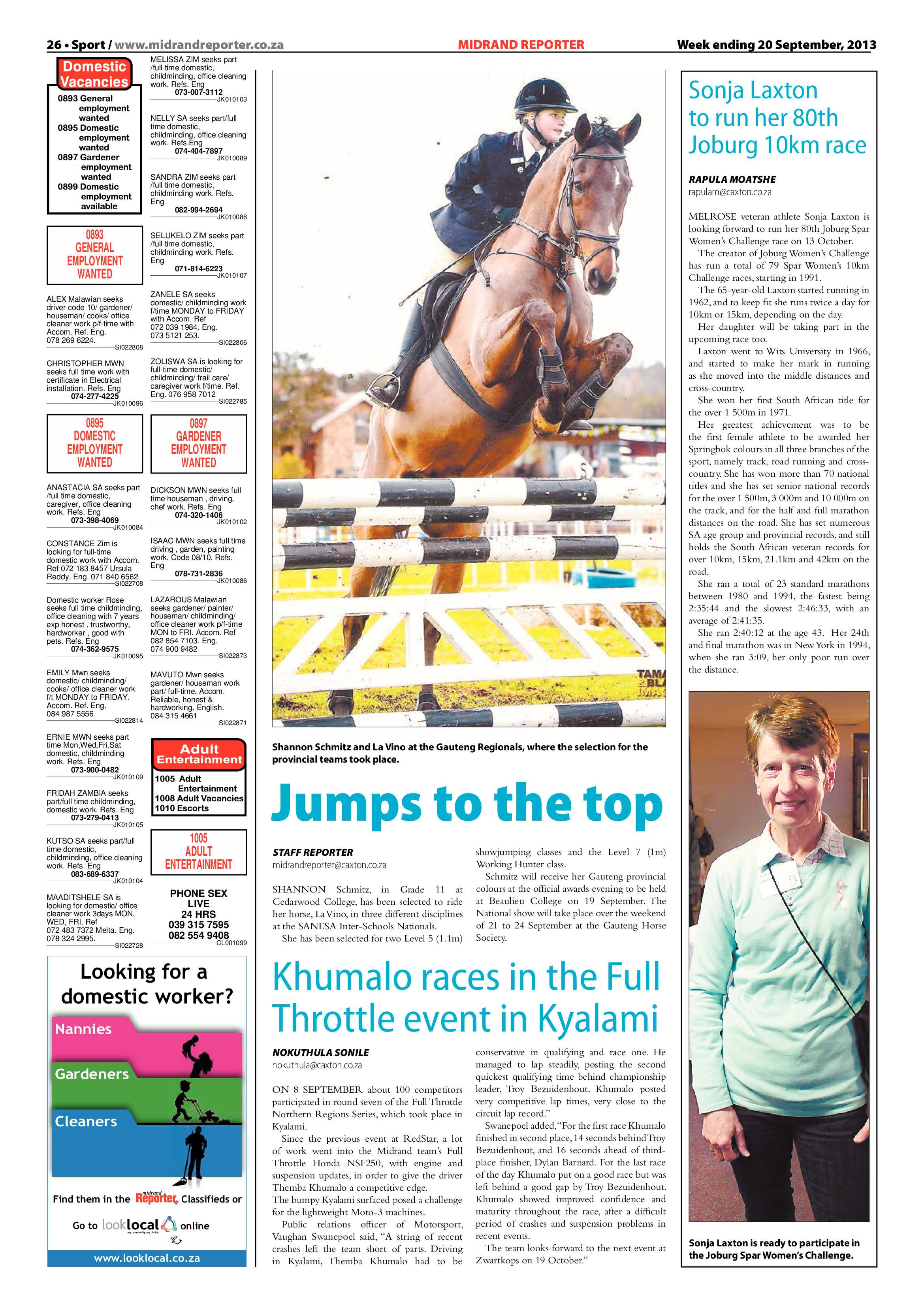 Midrand Reporter 20 September 2013 page 26