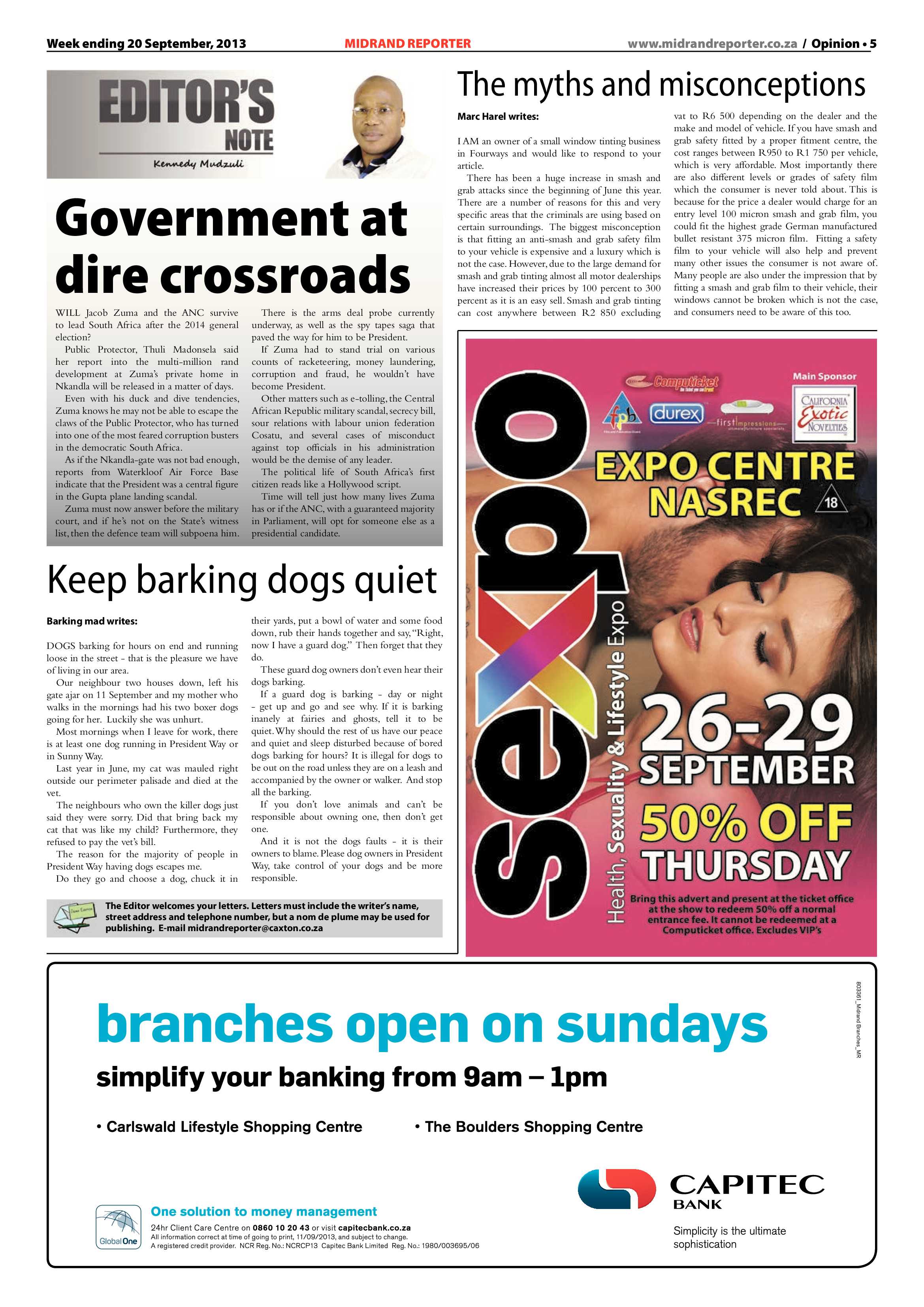Midrand Reporter 20 September 2013 page 5