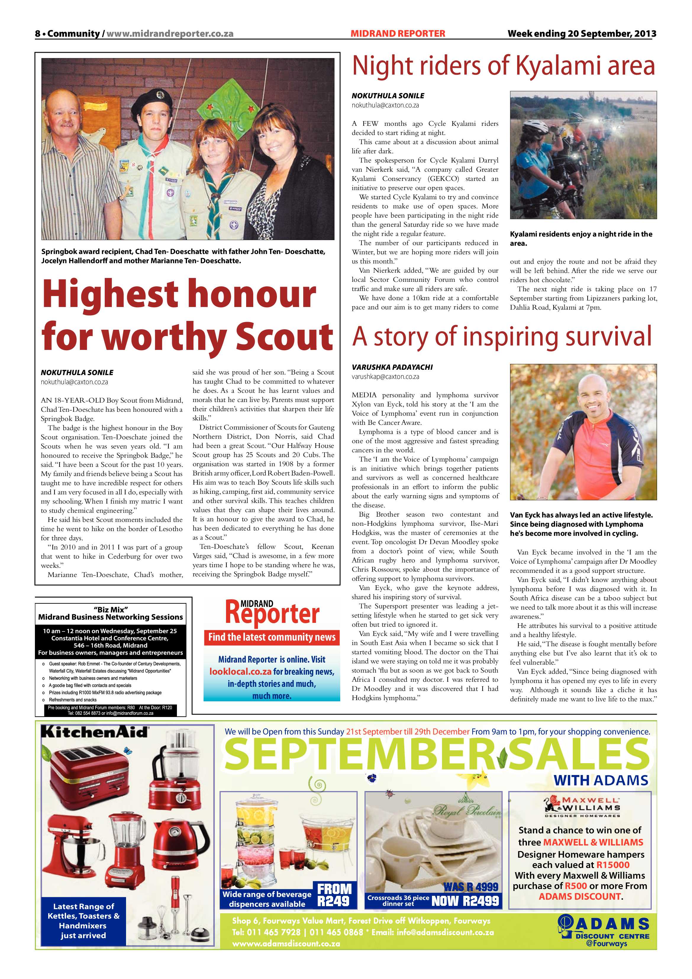 Midrand Reporter 20 September 2013 page 8